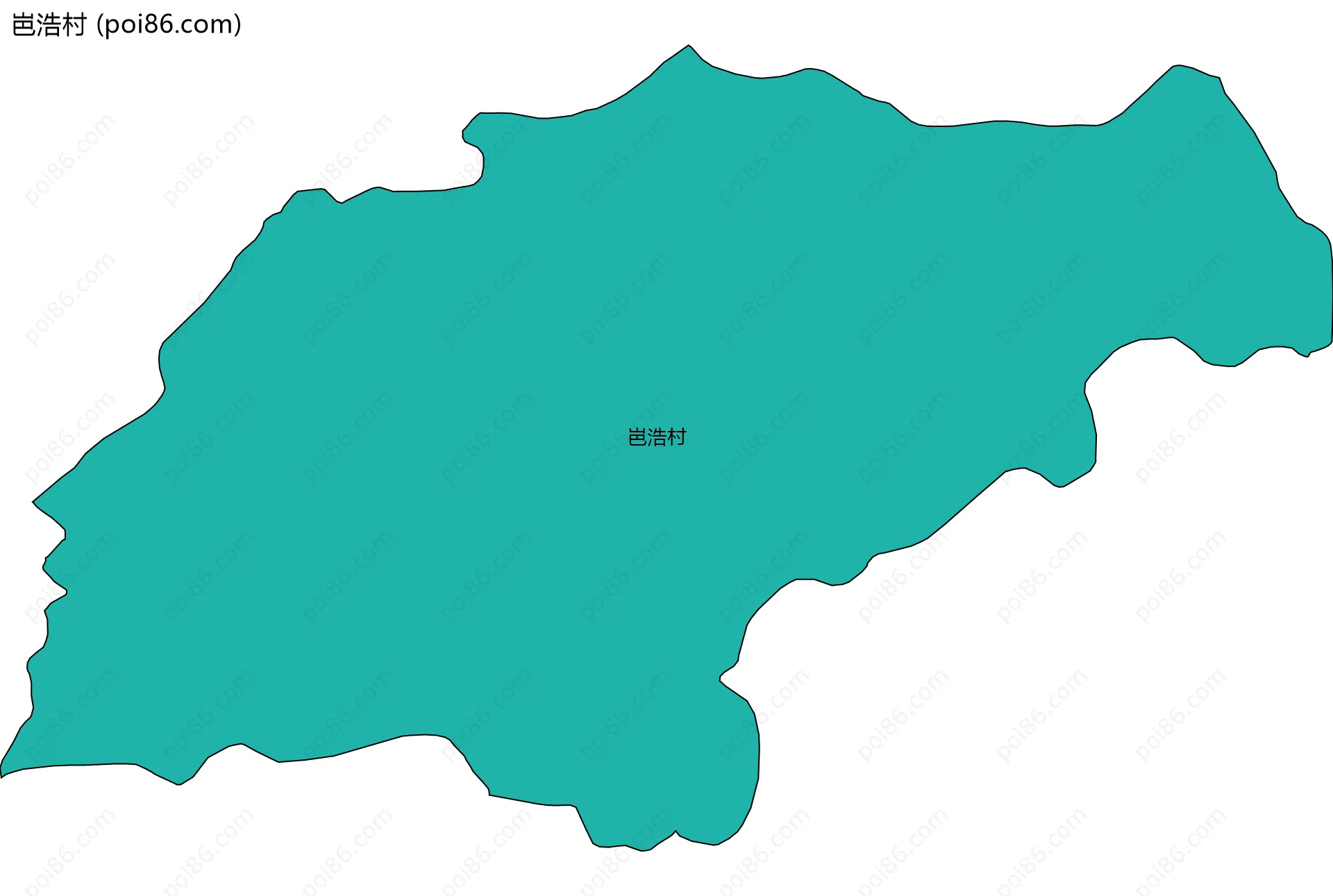 岜浩村边界地图