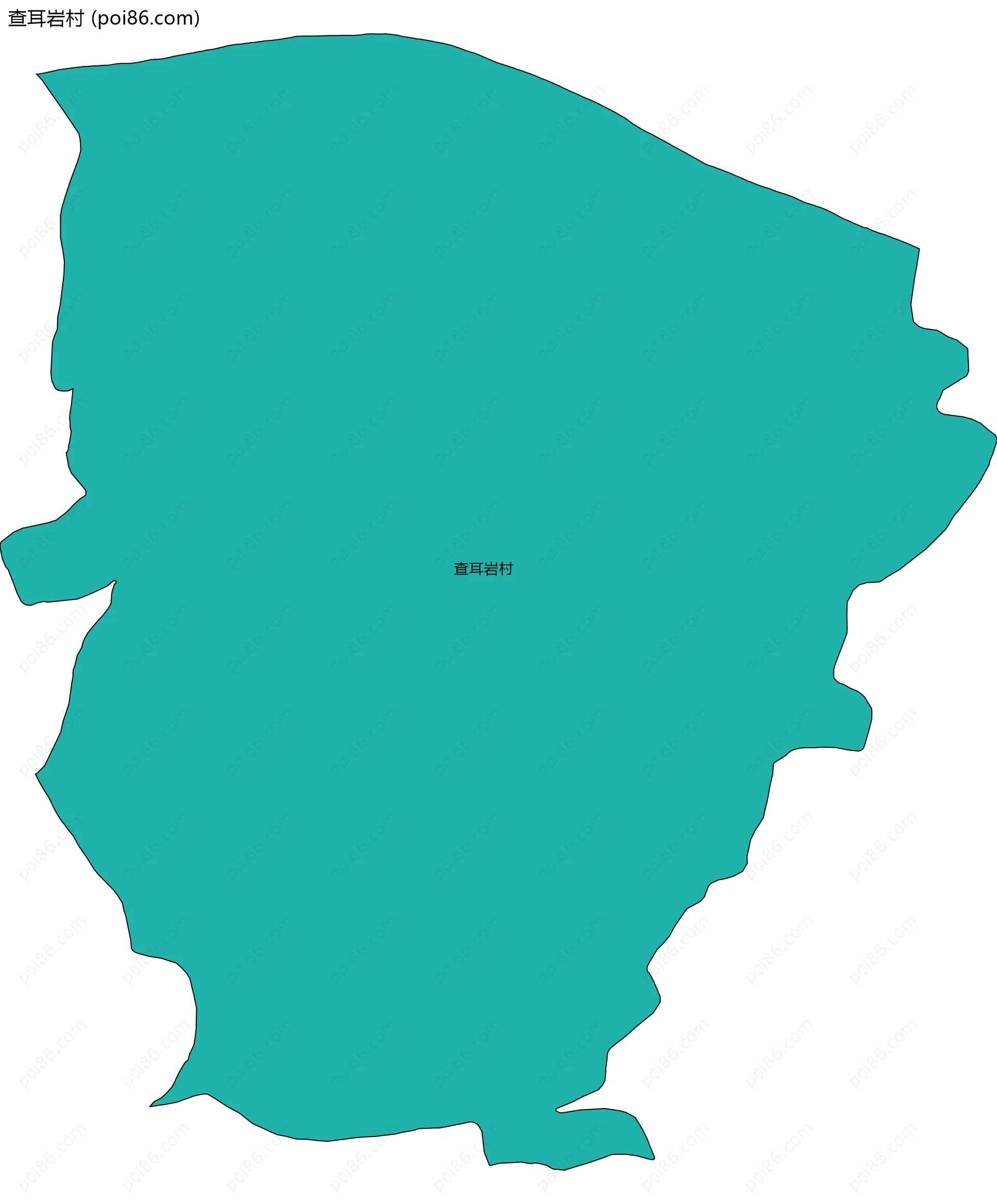 查耳岩村边界地图