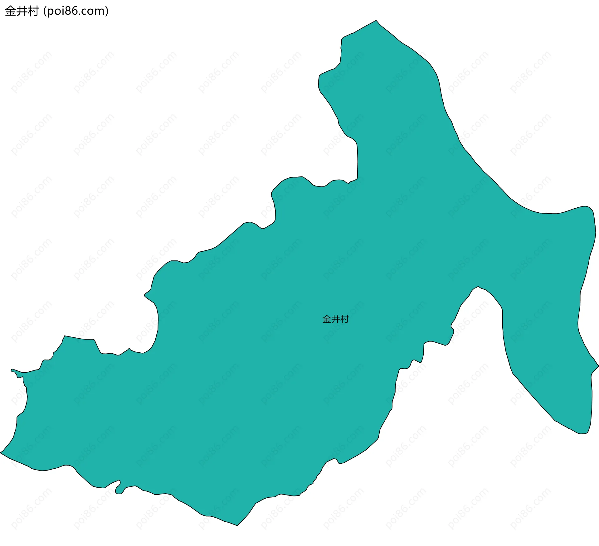 金井村边界地图