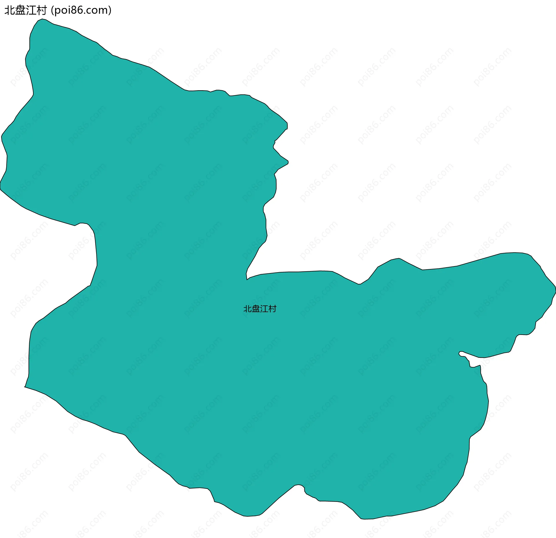 北盘江村边界地图