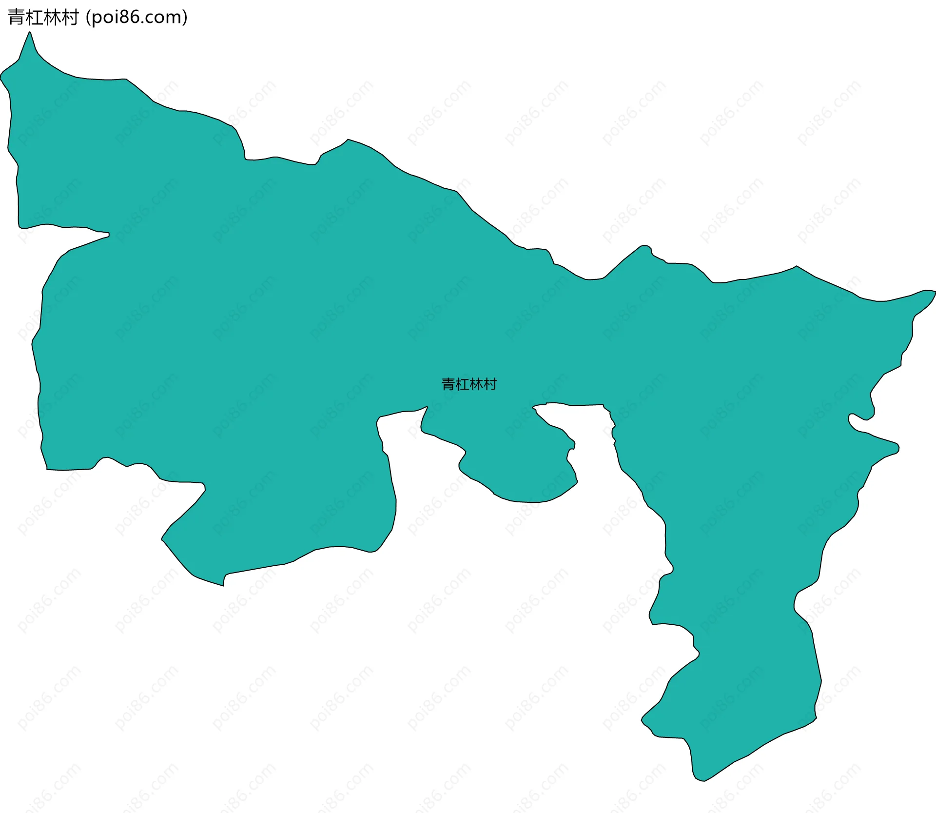 青杠林村边界地图