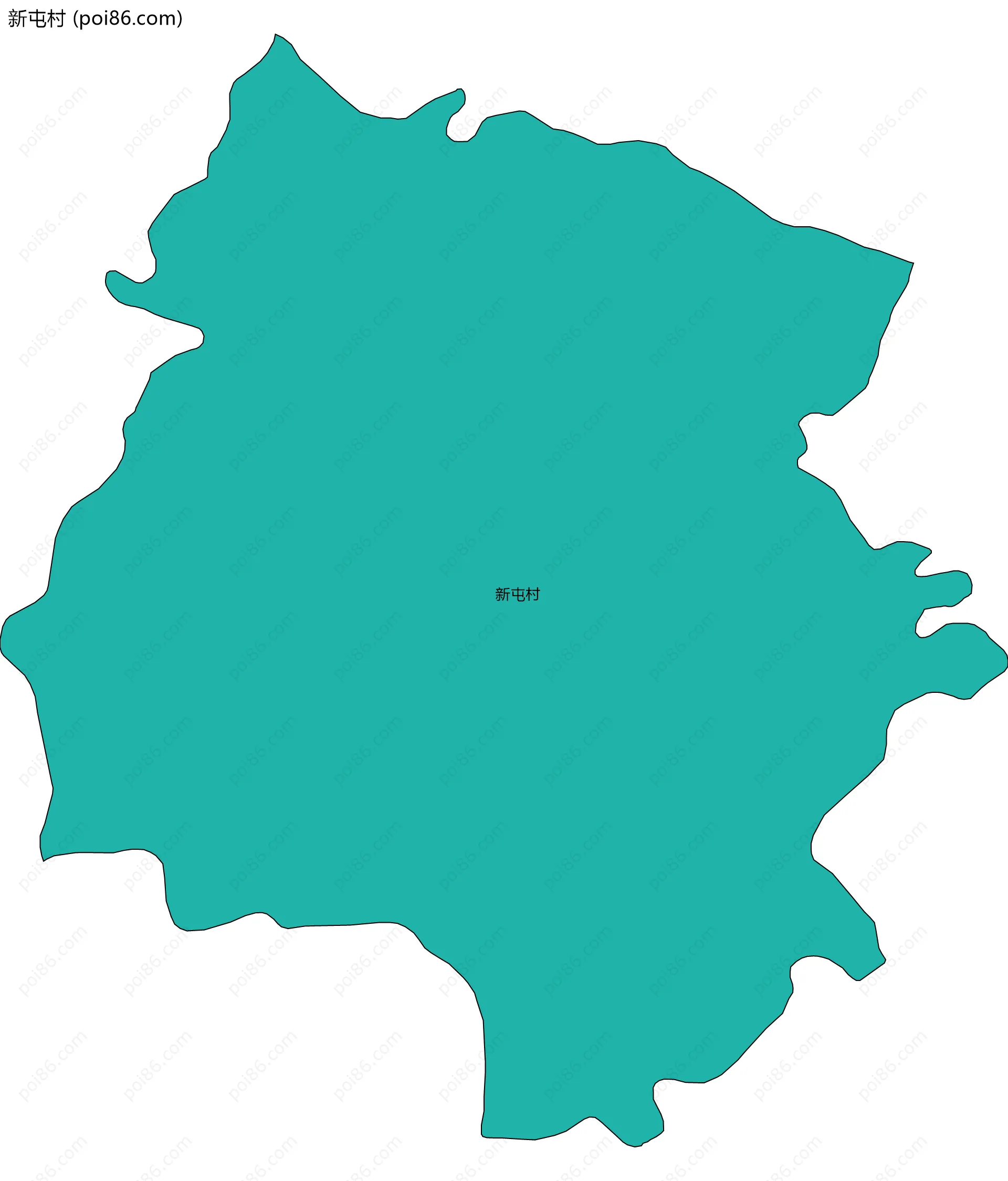 新屯村边界地图