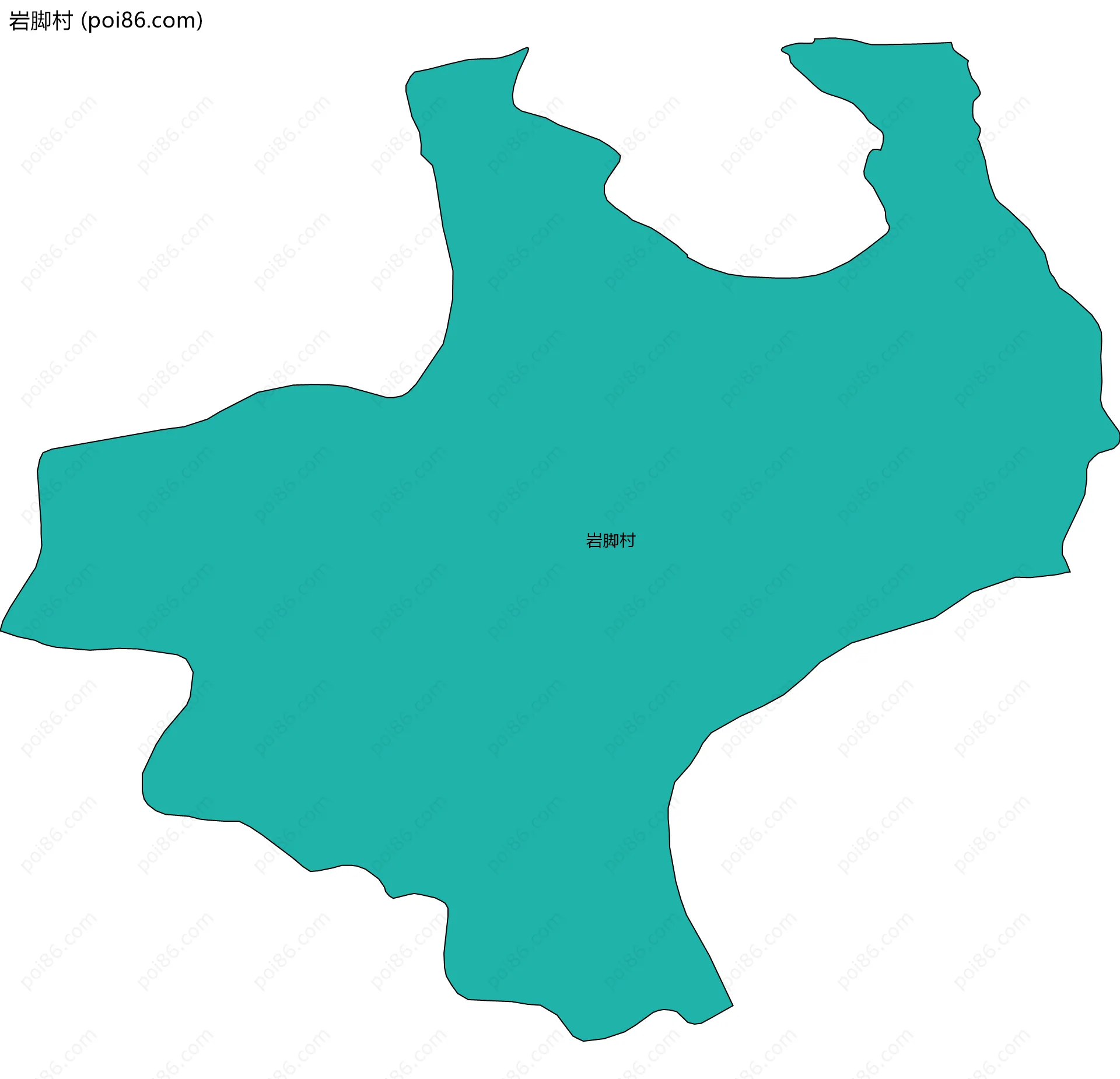 岩脚村边界地图