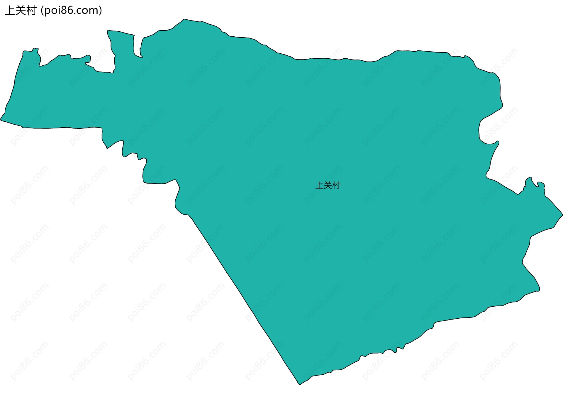 上关村边界地图