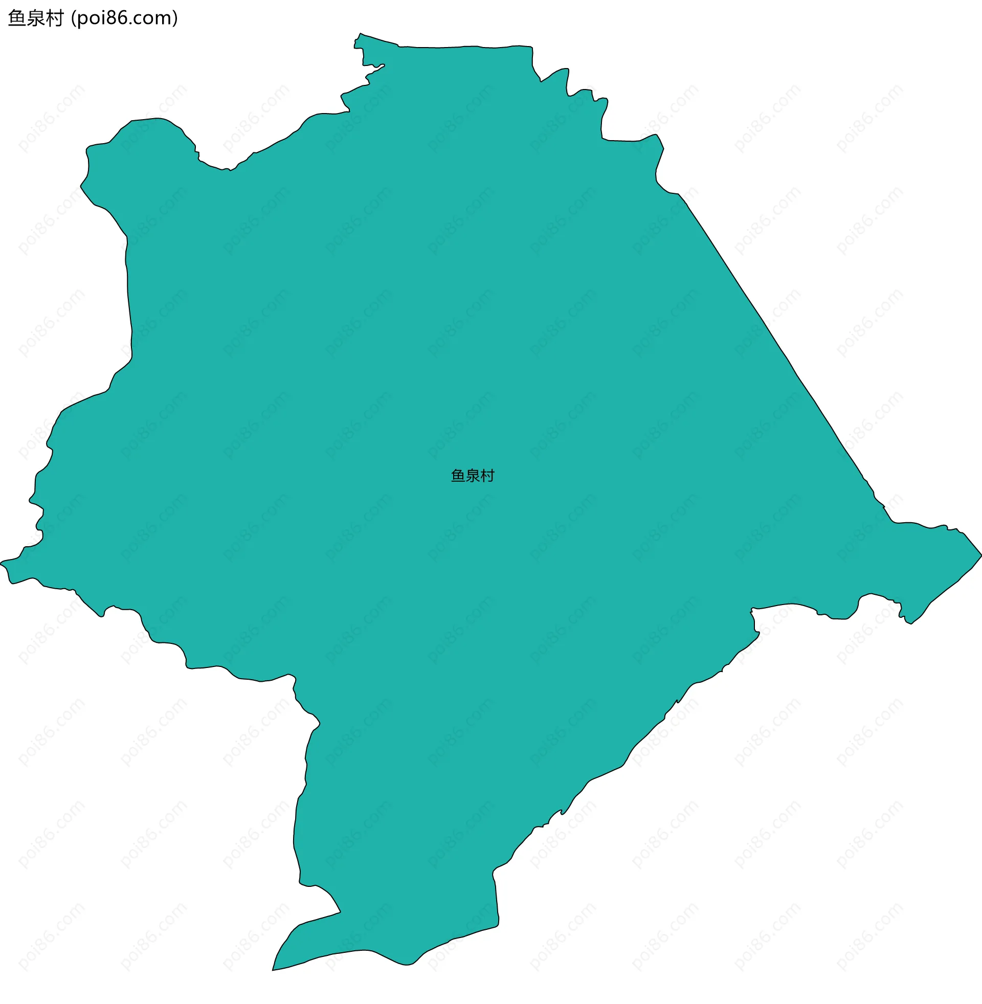 鱼泉村边界地图