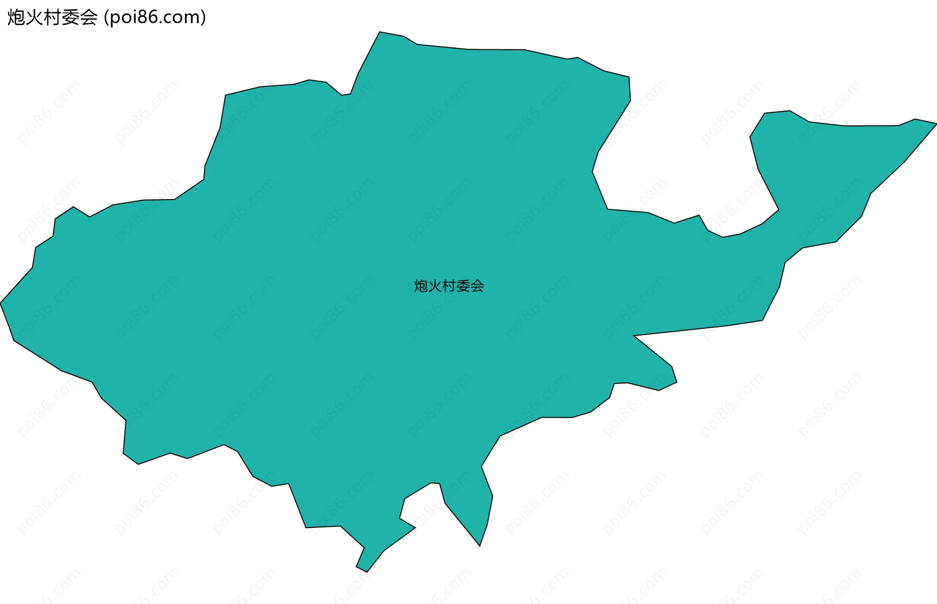 炮火村委会边界地图