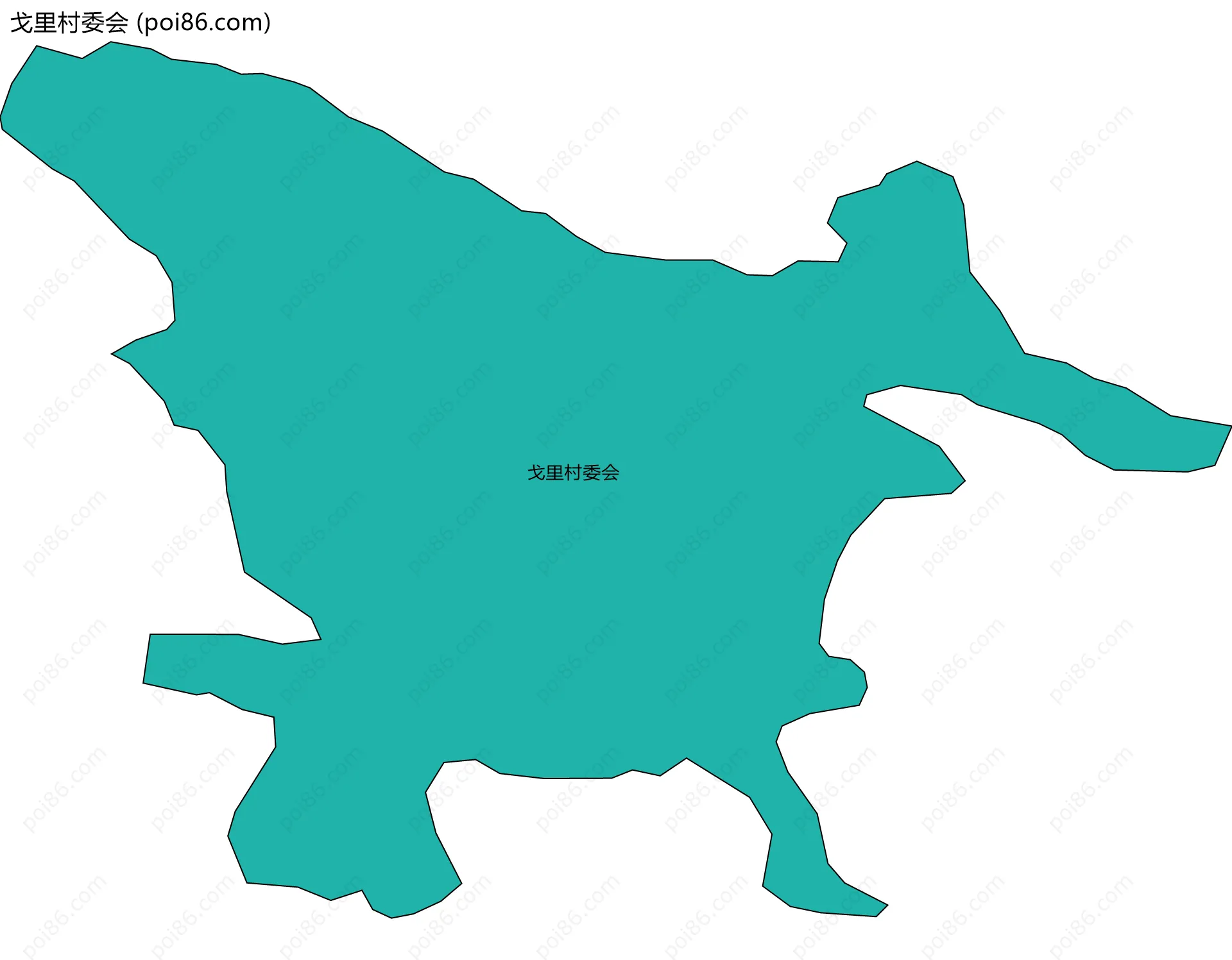 戈里村委会边界地图