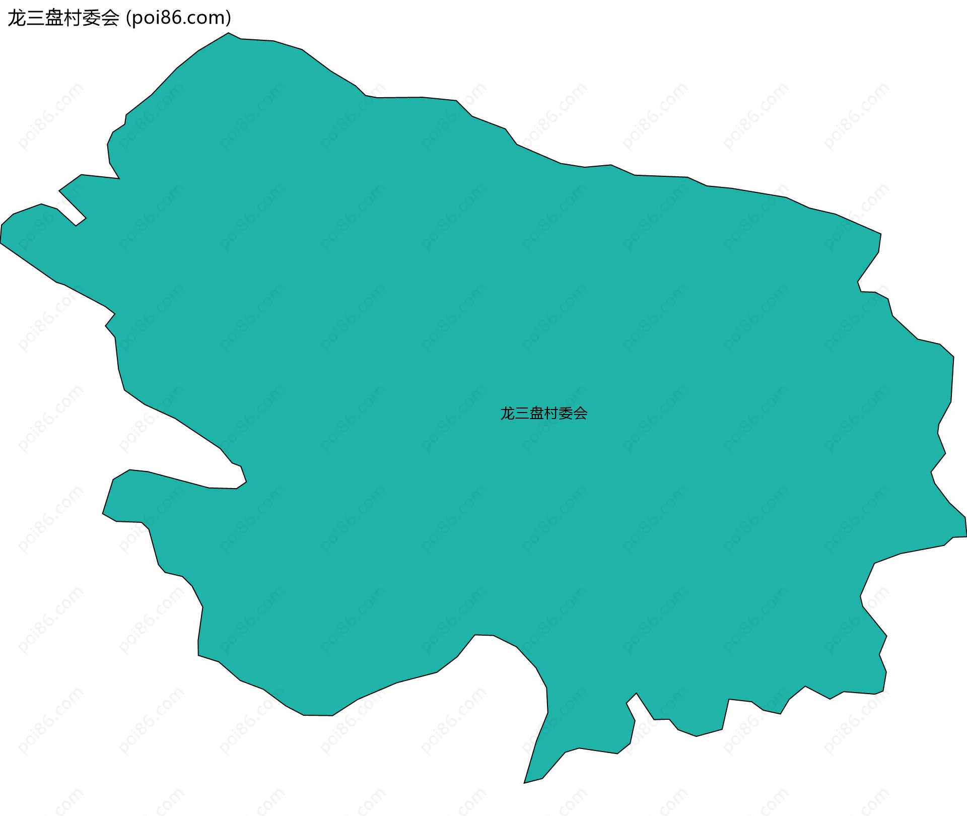 龙三盘村委会边界地图