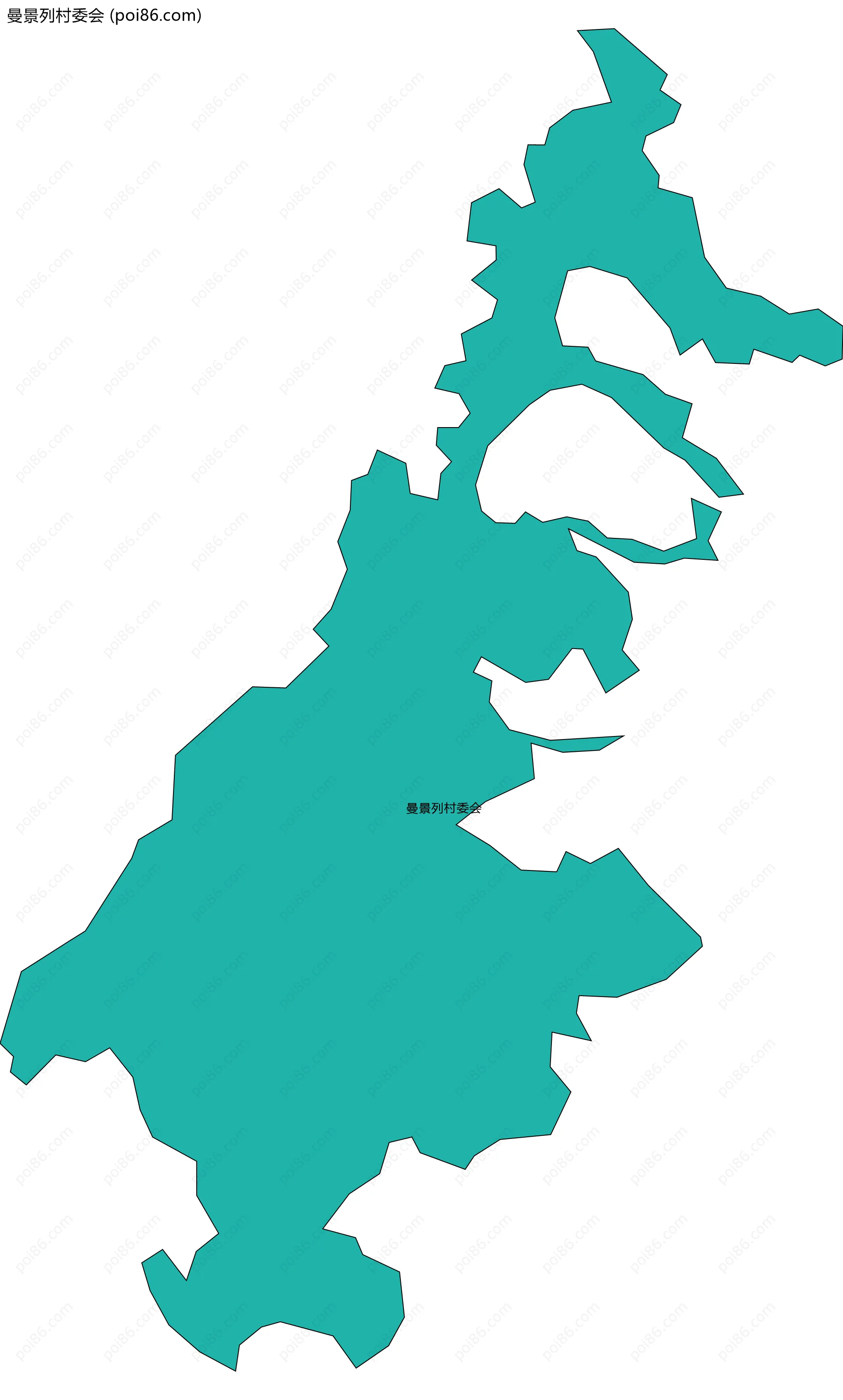 曼景列村委会边界地图