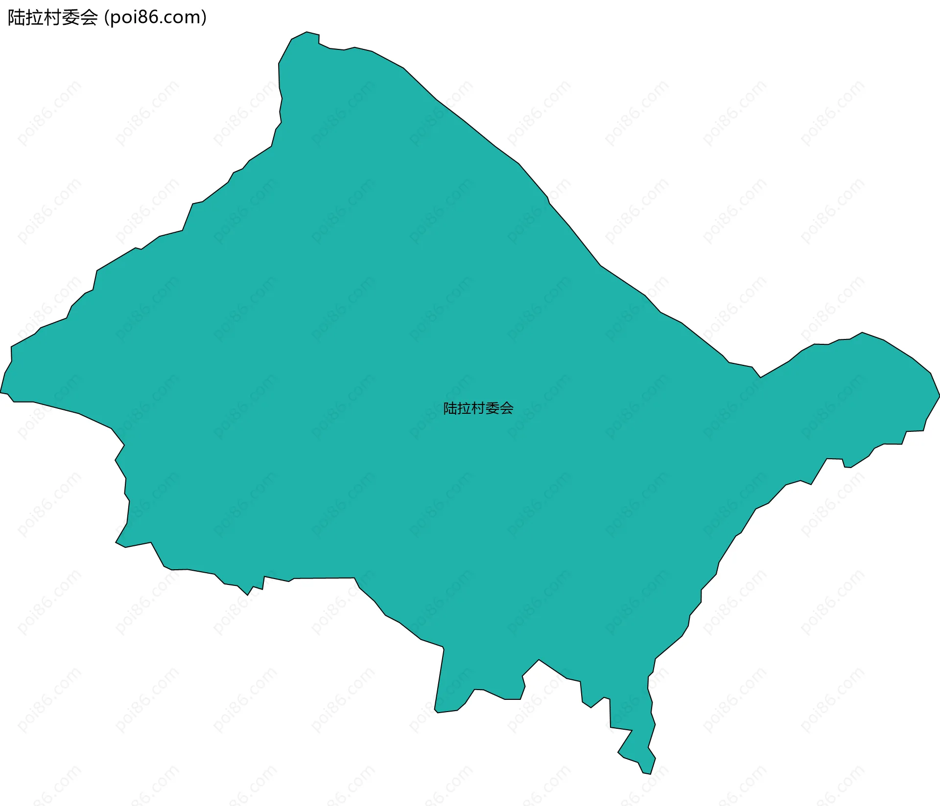 陆拉村委会边界地图