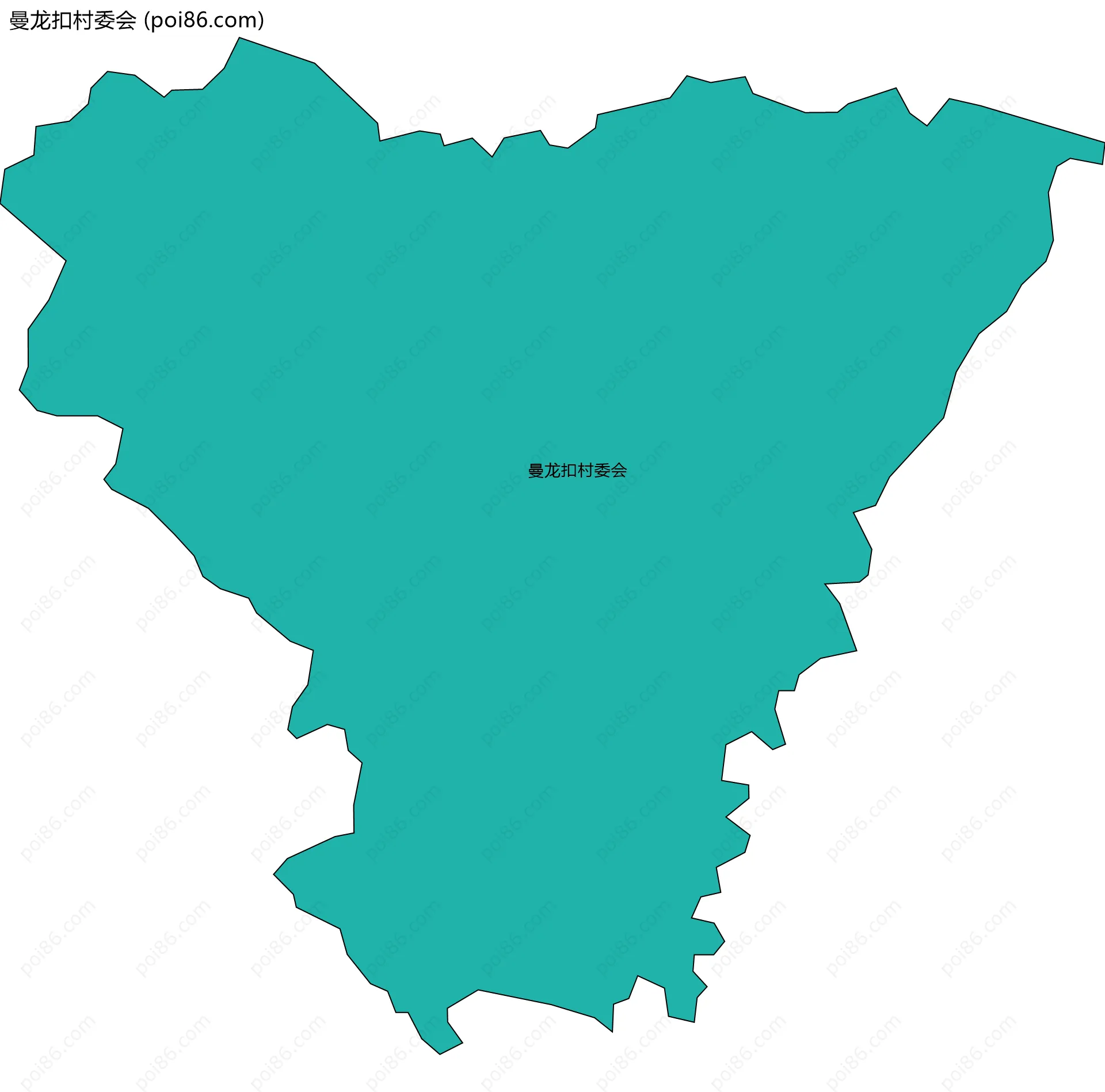 曼龙扣村委会边界地图