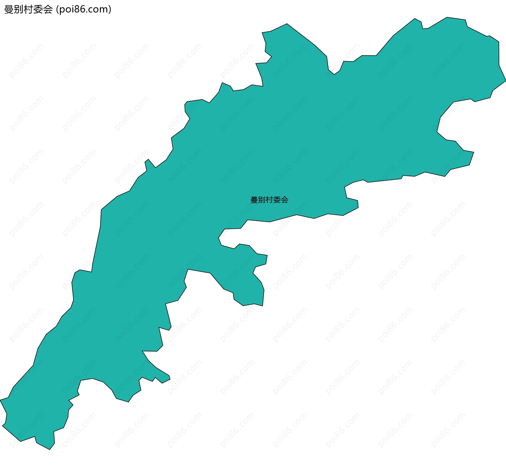 曼别村委会边界地图