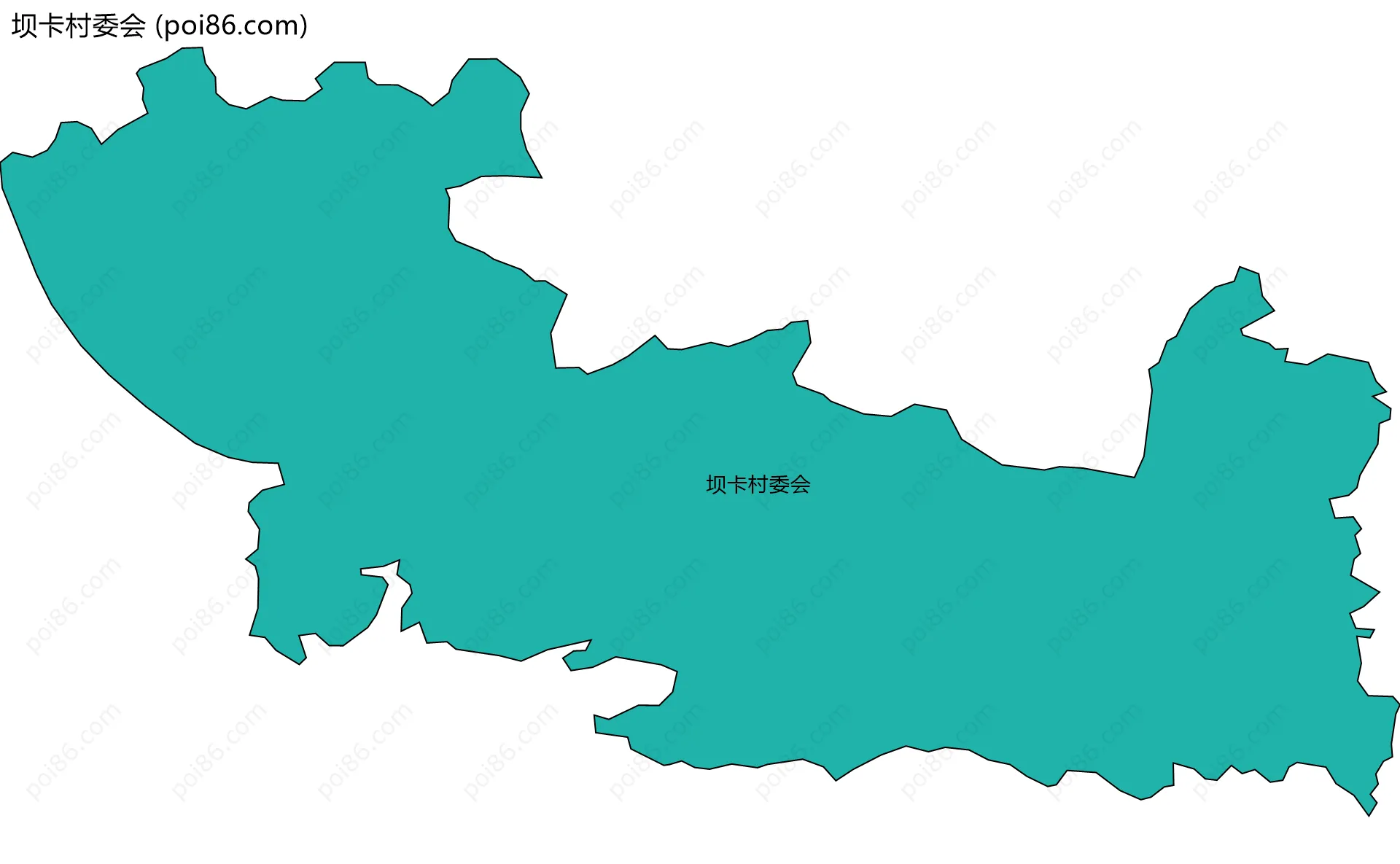 坝卡村委会边界地图