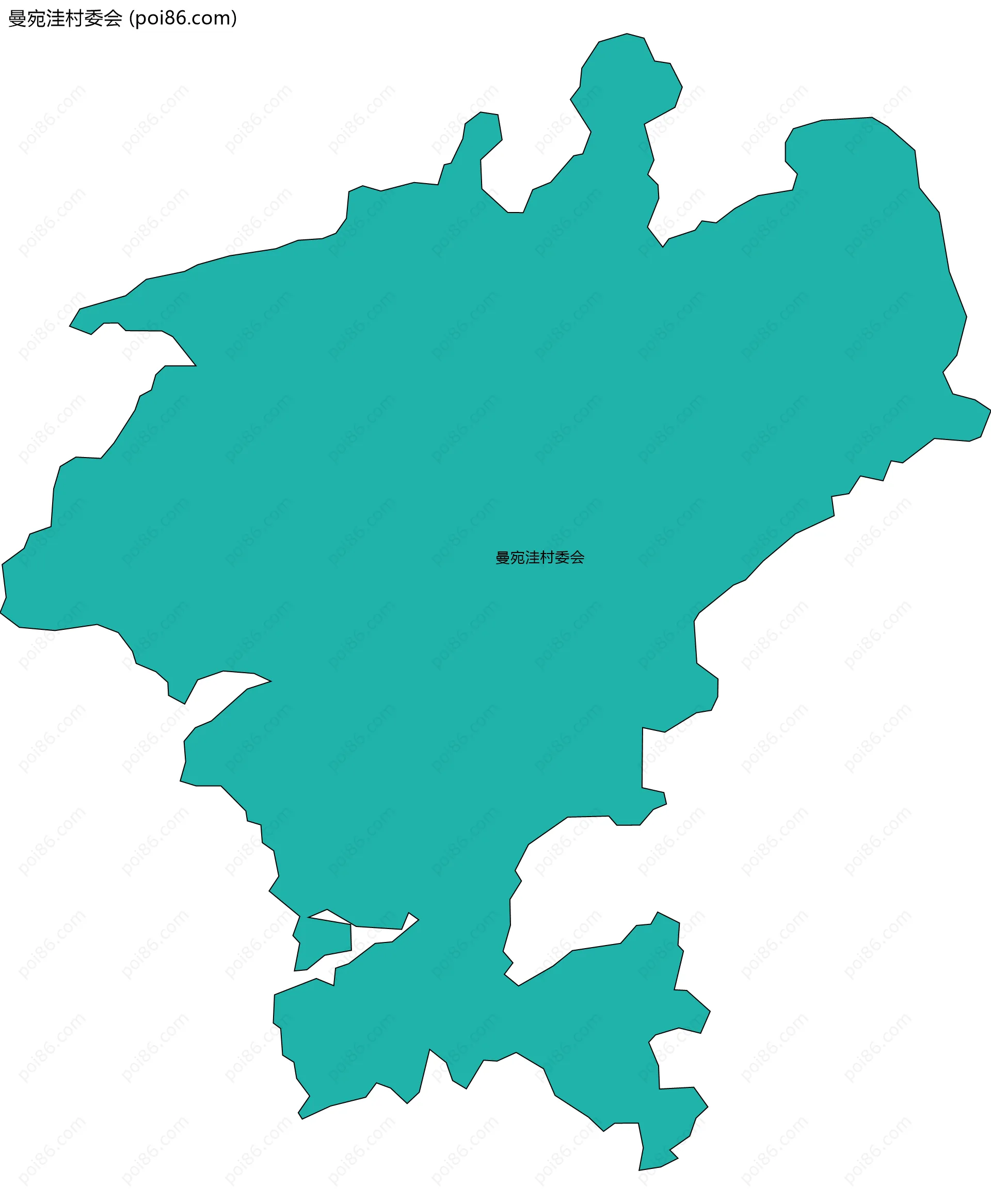 曼宛洼村委会边界地图