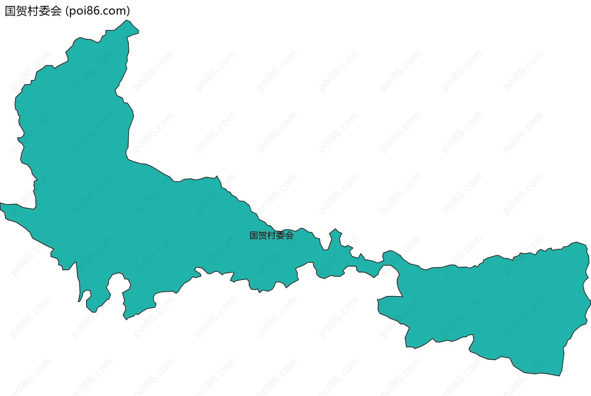 国贺村委会边界地图