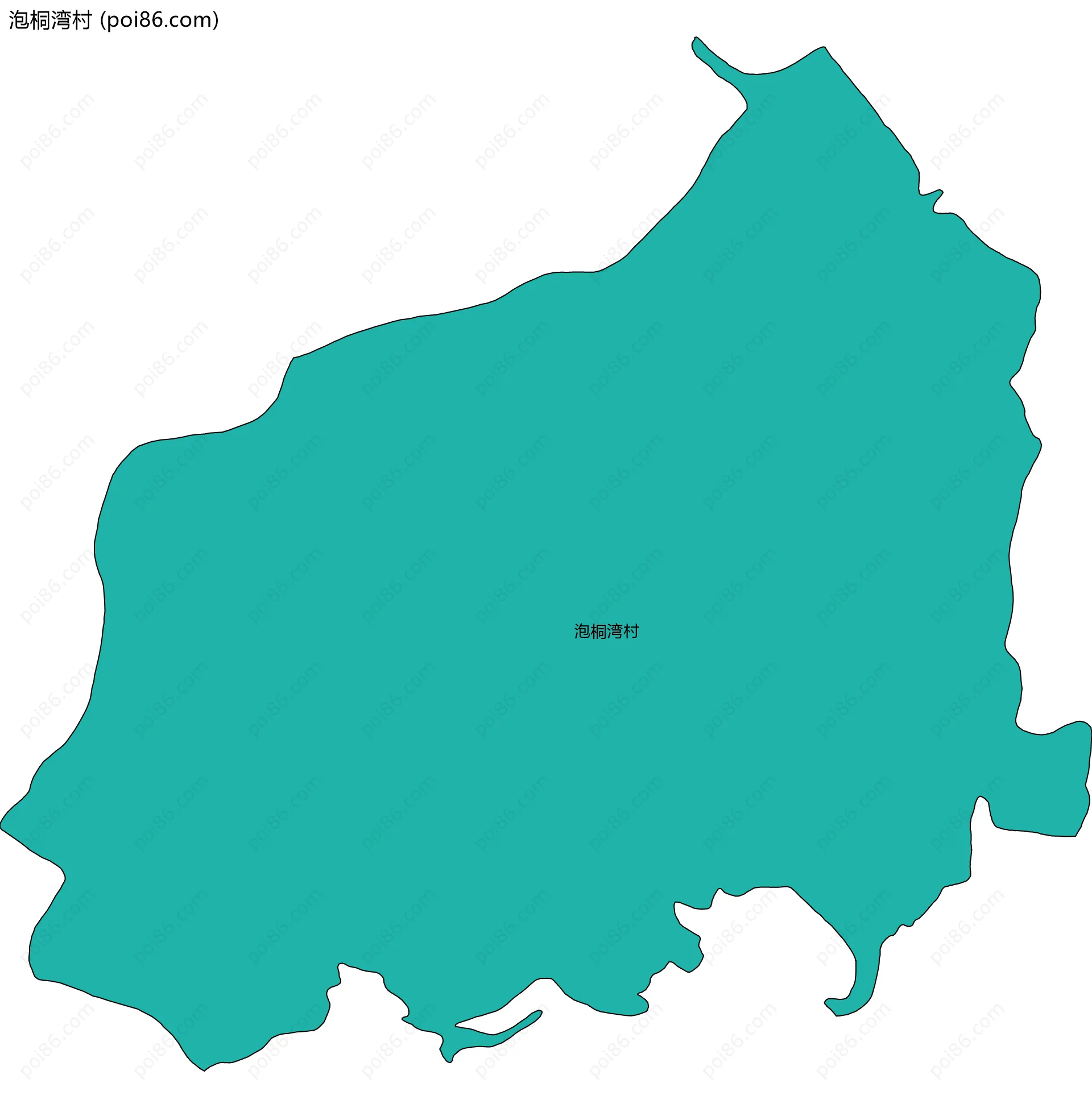 泡桐湾村边界地图