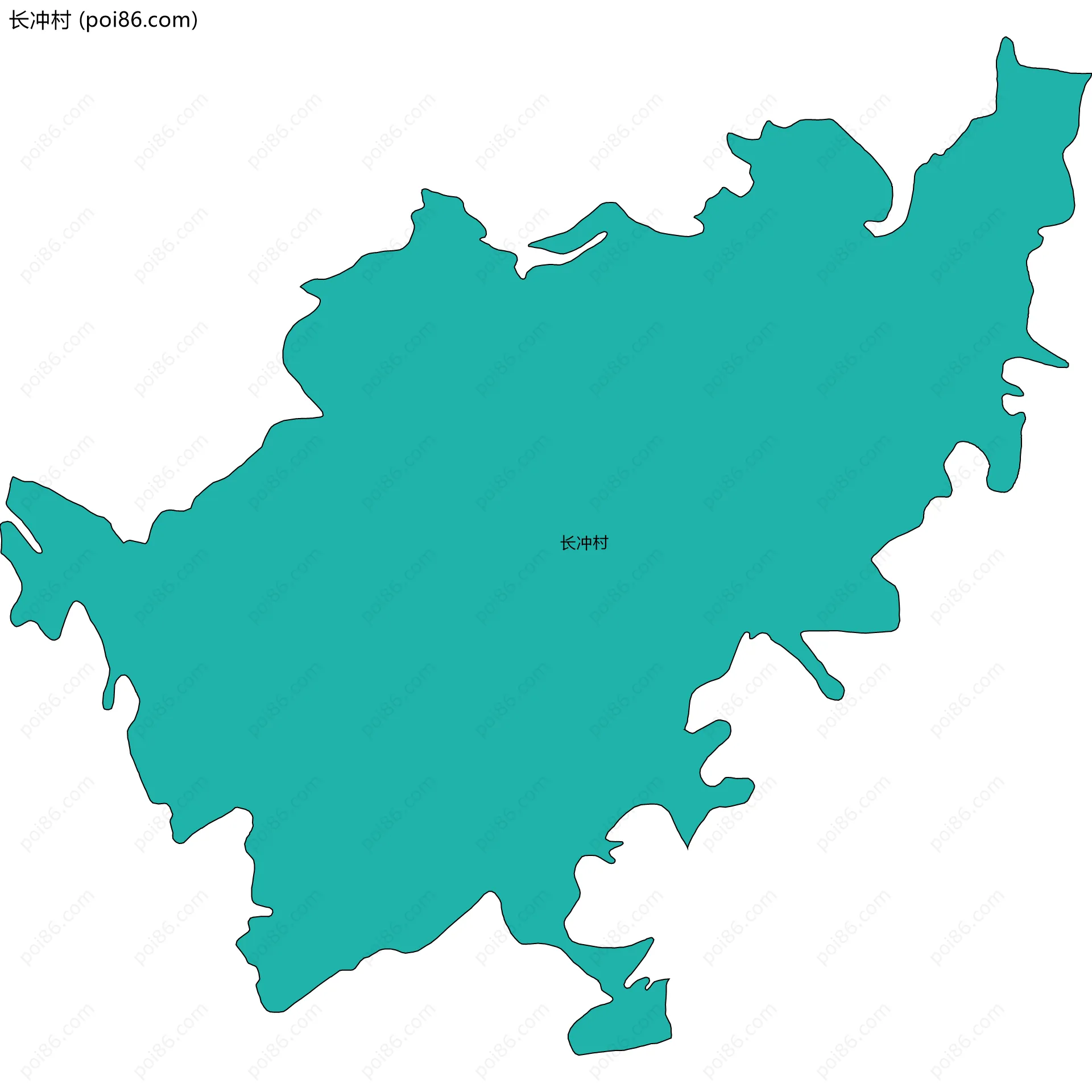 长冲村边界地图