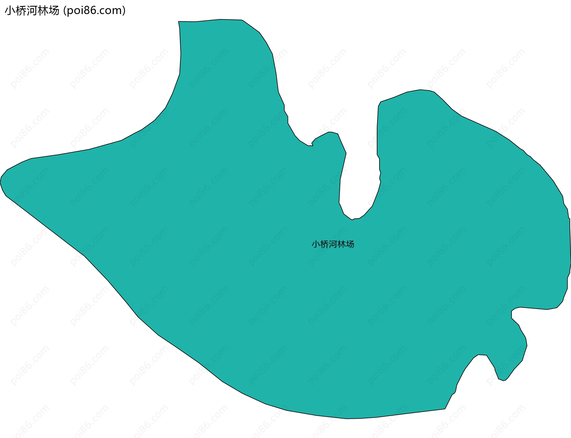 小桥河林场边界地图