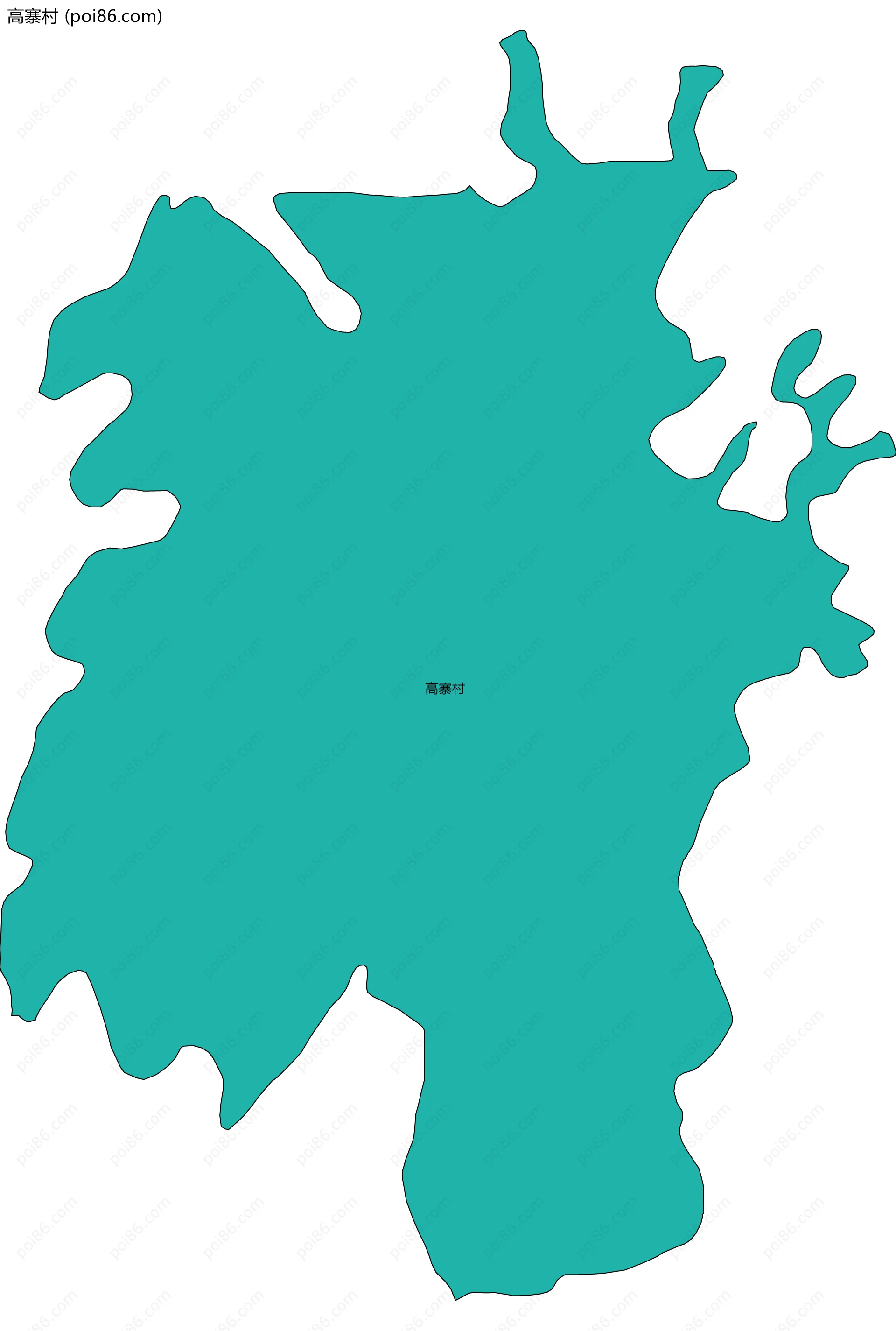 高寨村边界地图