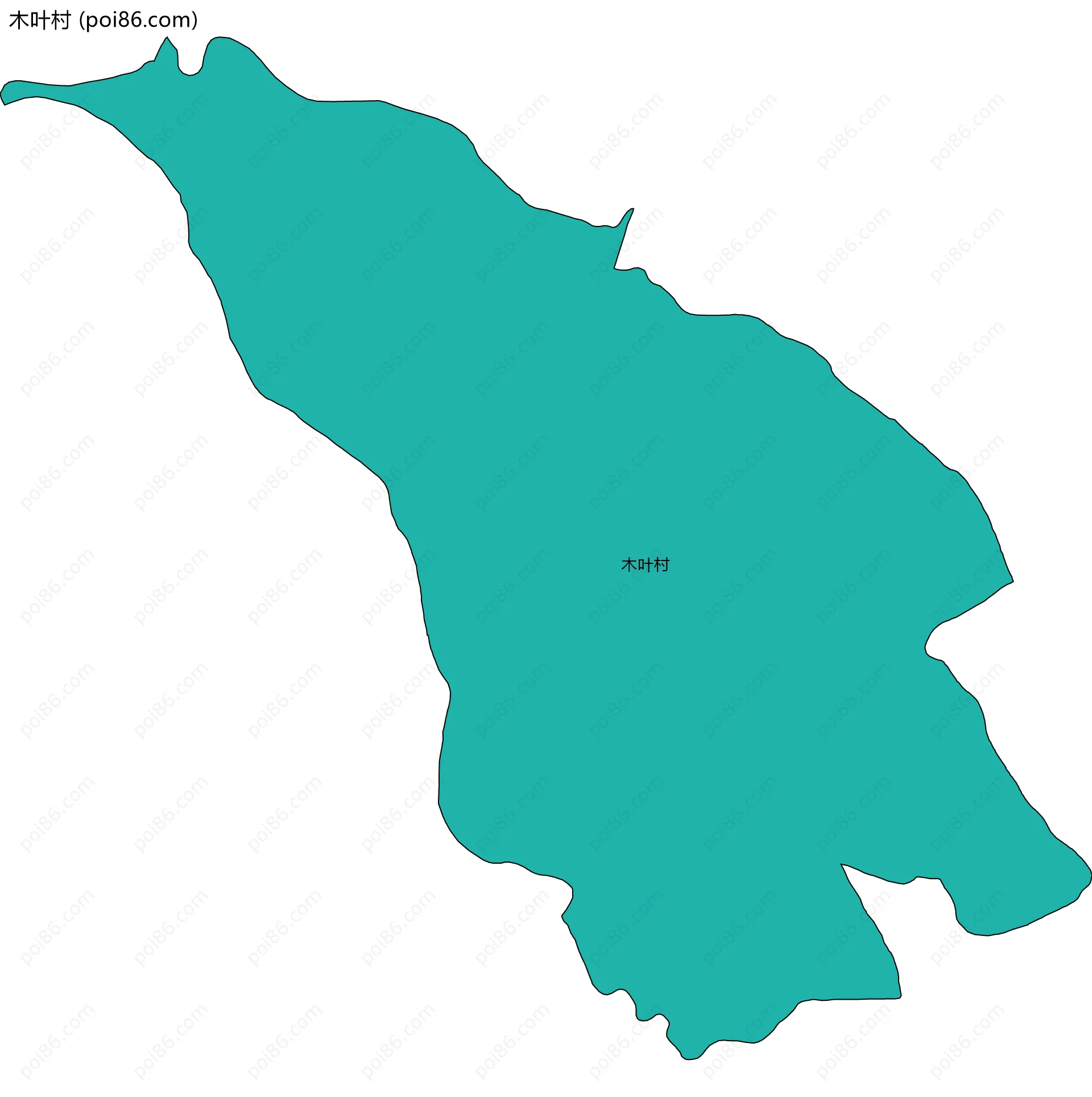 木叶村边界地图