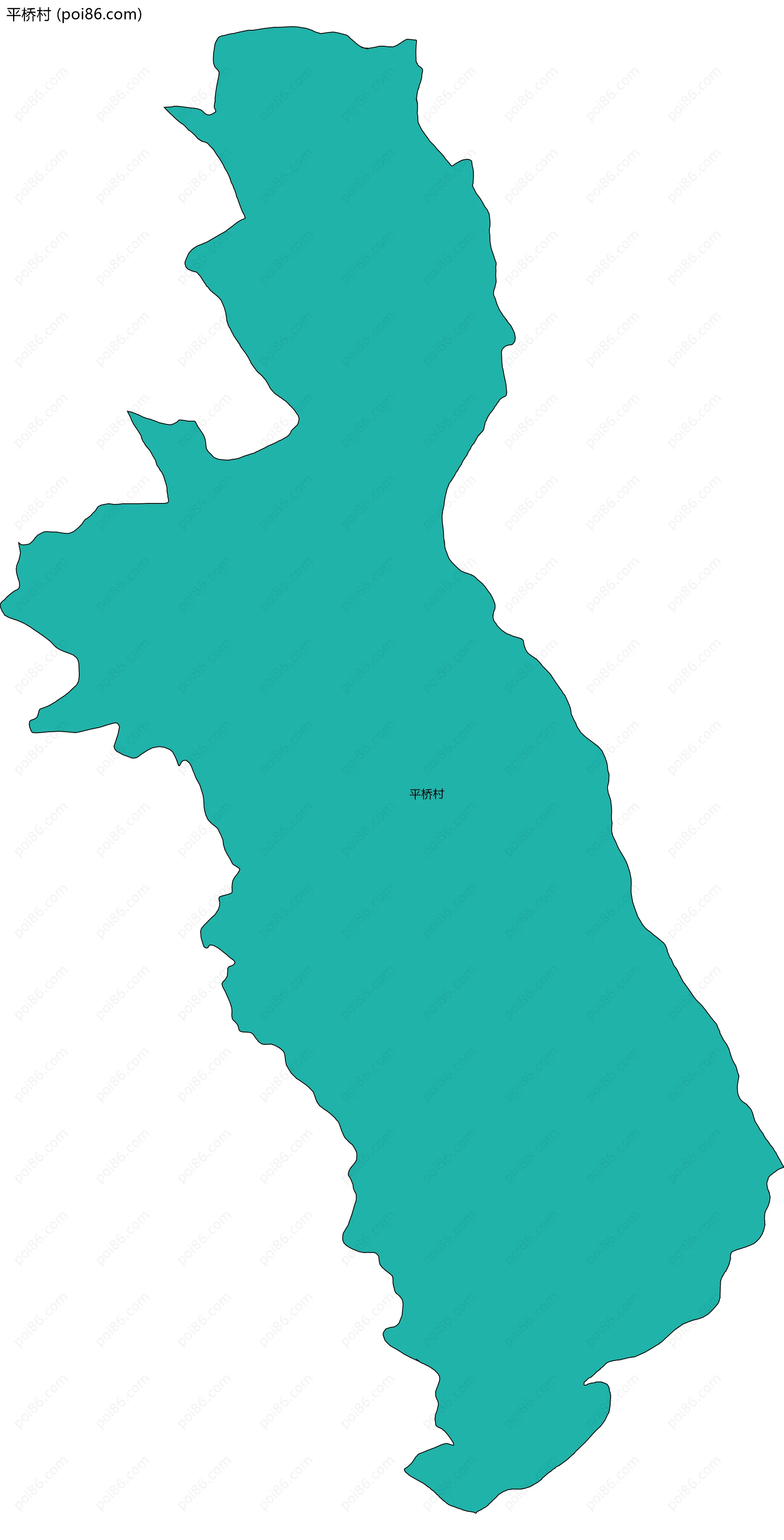 平桥村边界地图