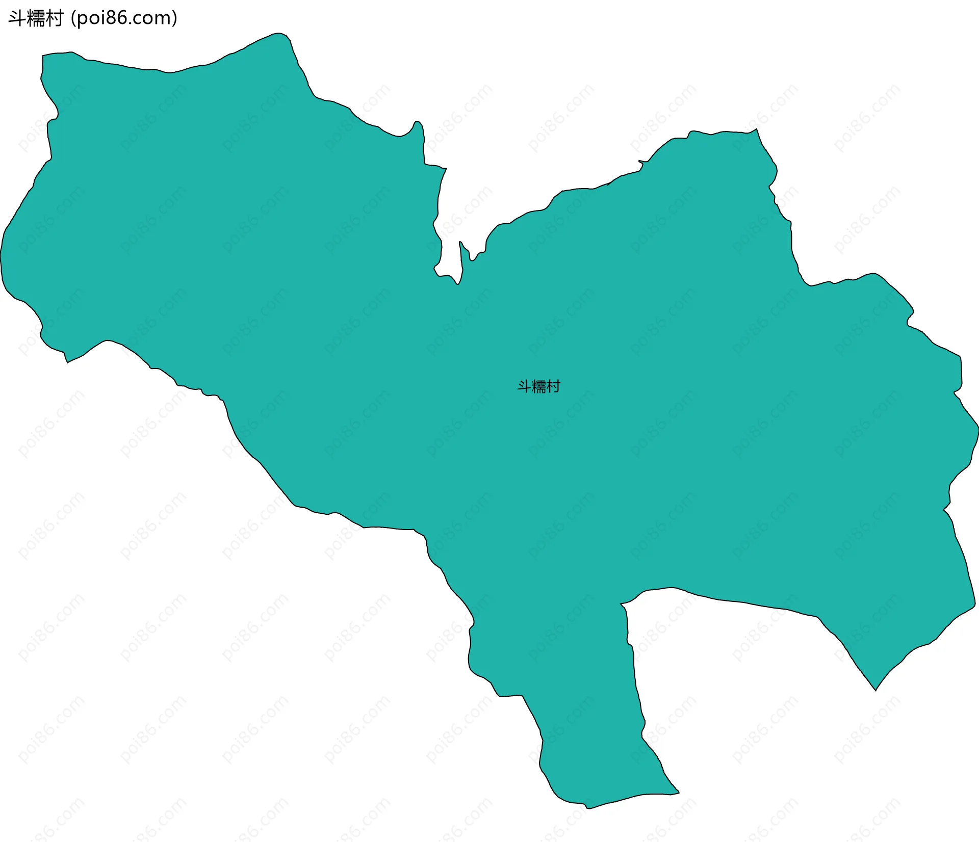 斗糯村边界地图