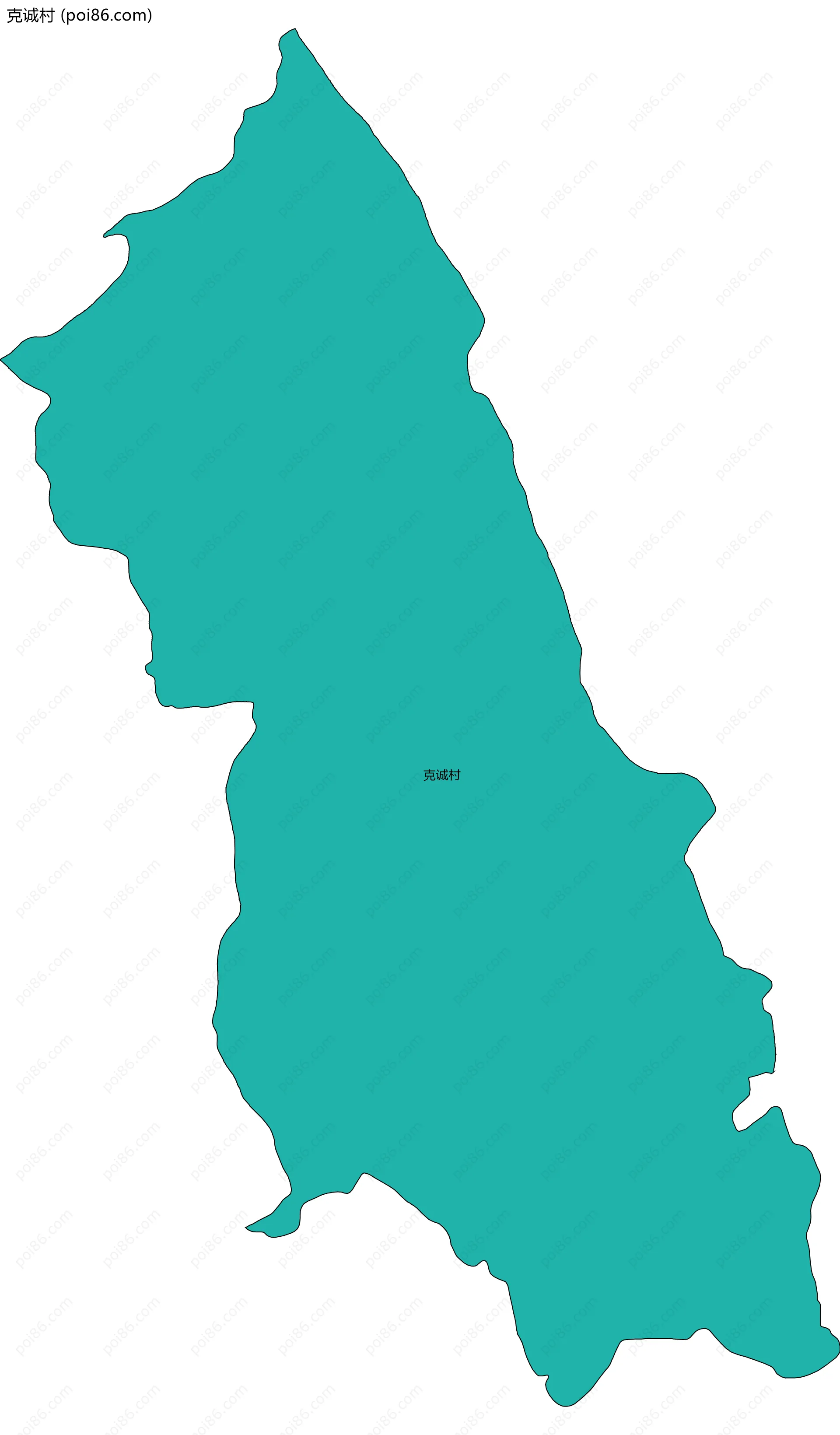 克诚村边界地图