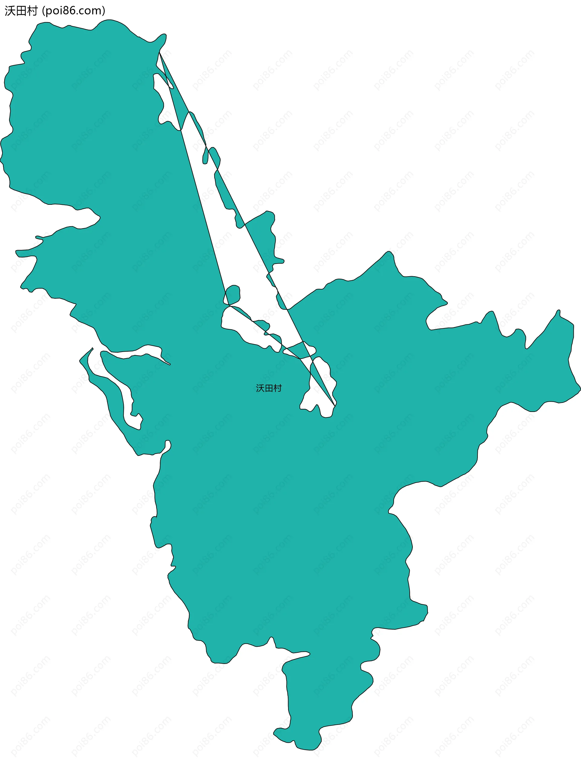 沃田村边界地图