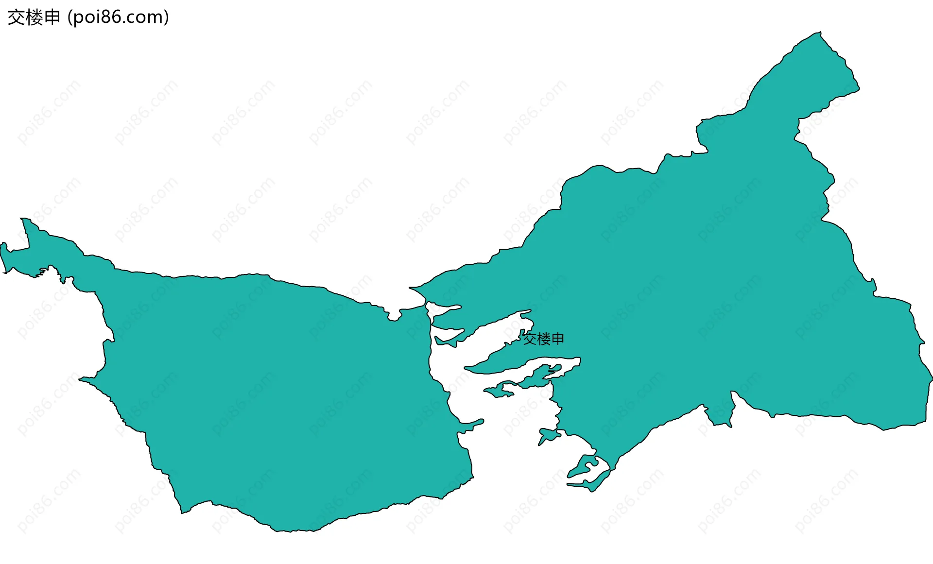 交楼申边界地图