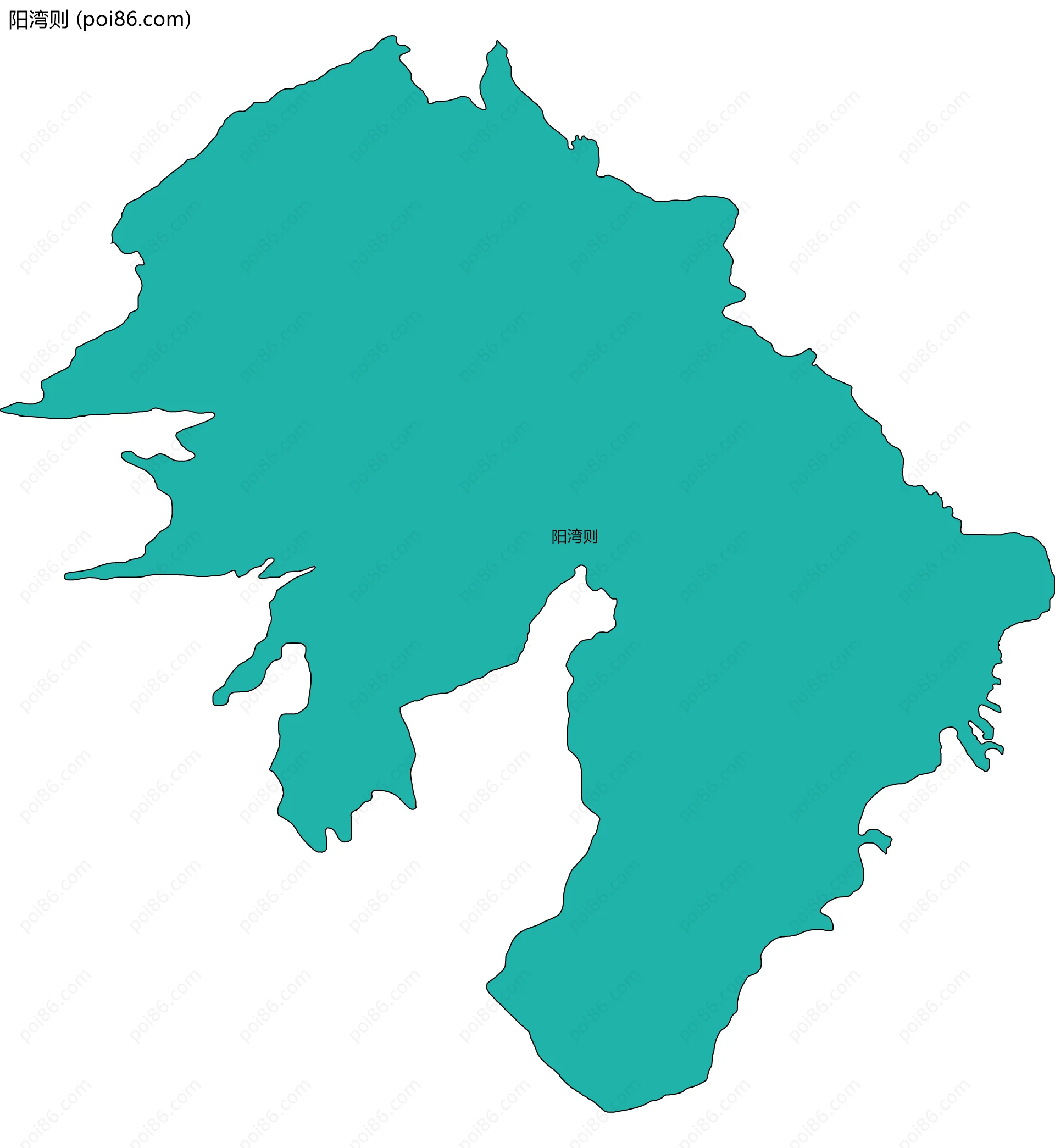 阳湾则边界地图