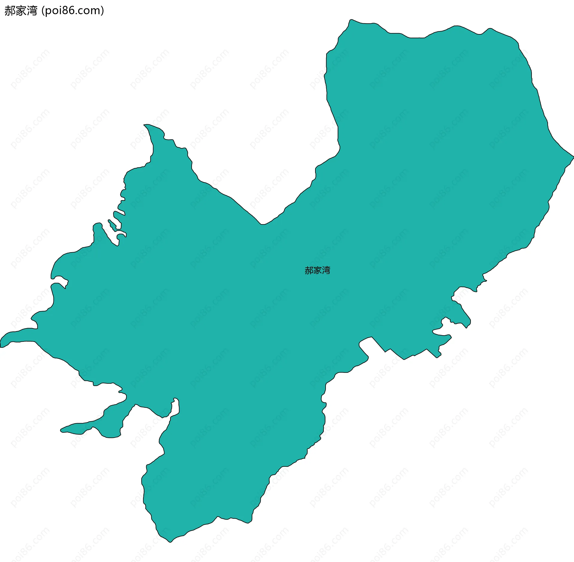 郝家湾边界地图