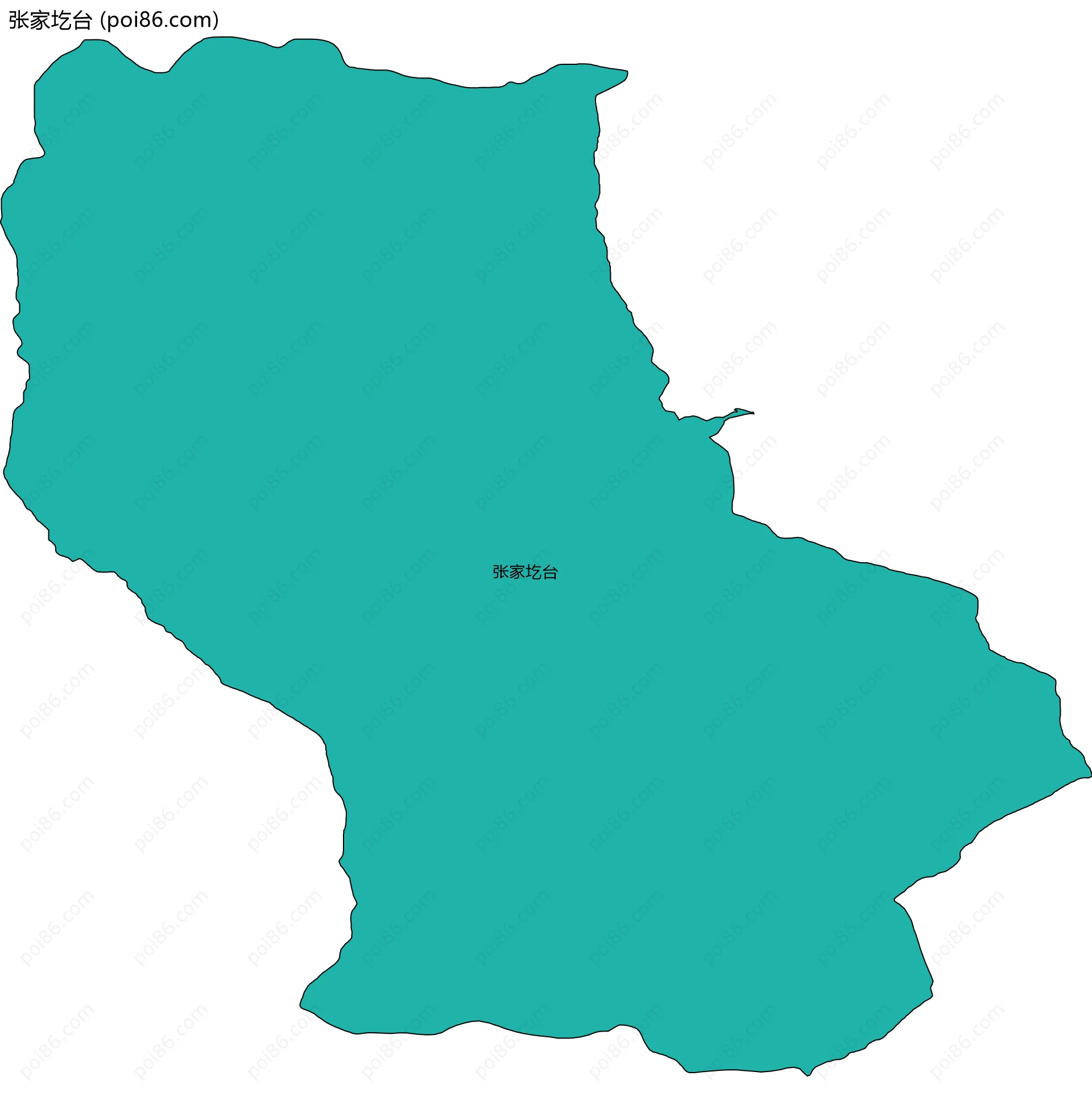 张家圪台边界地图