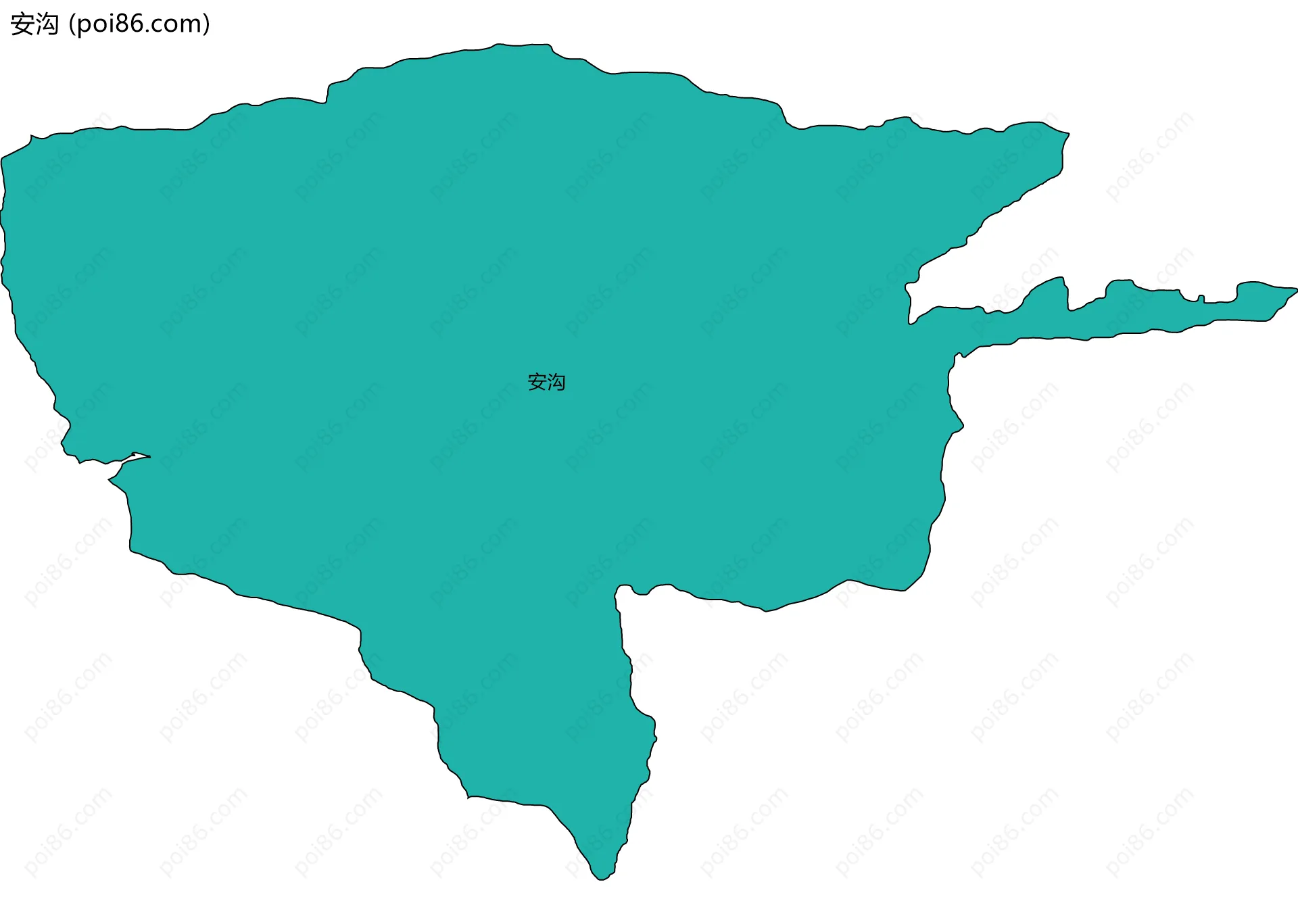 安沟边界地图