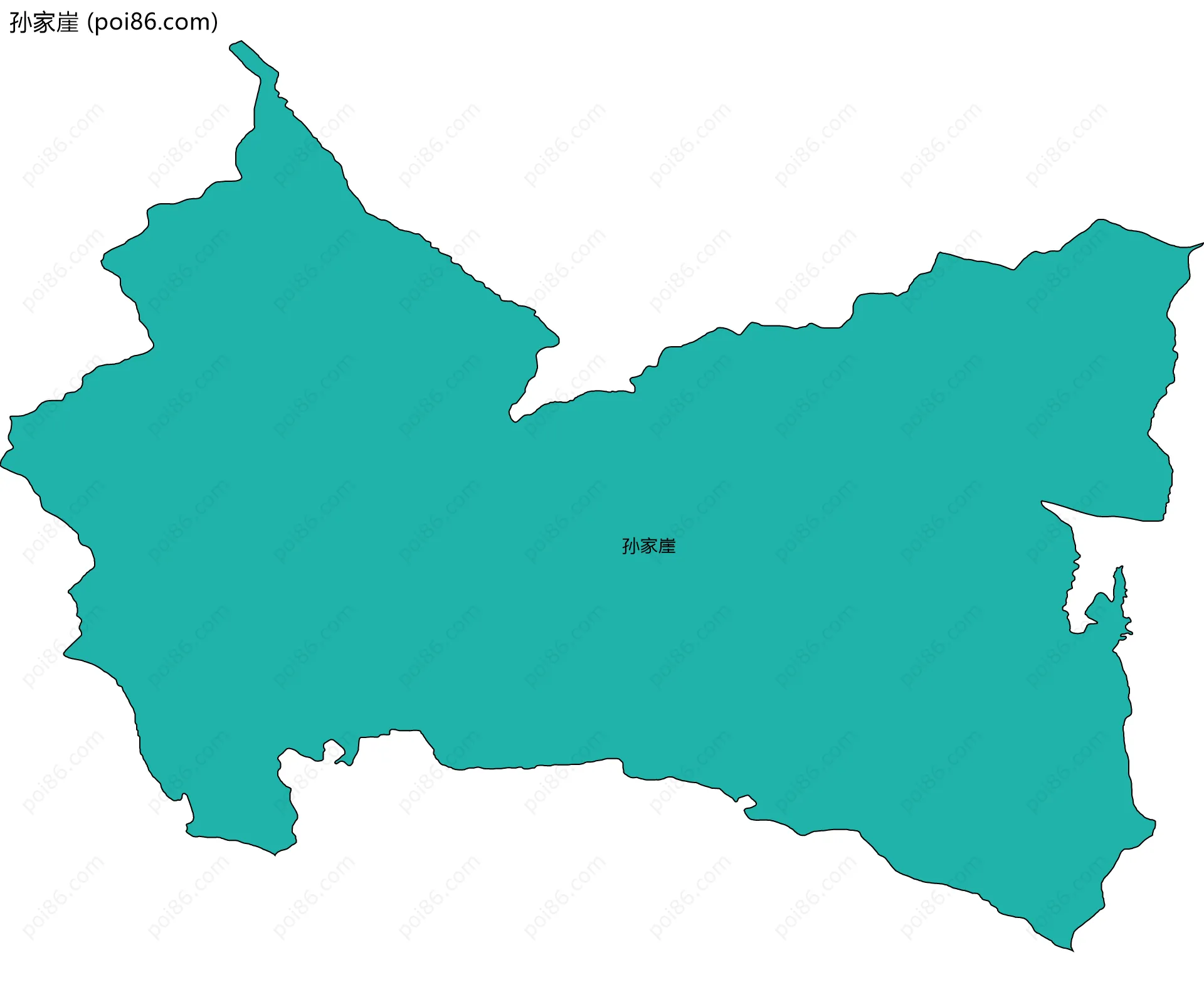 孙家崖边界地图