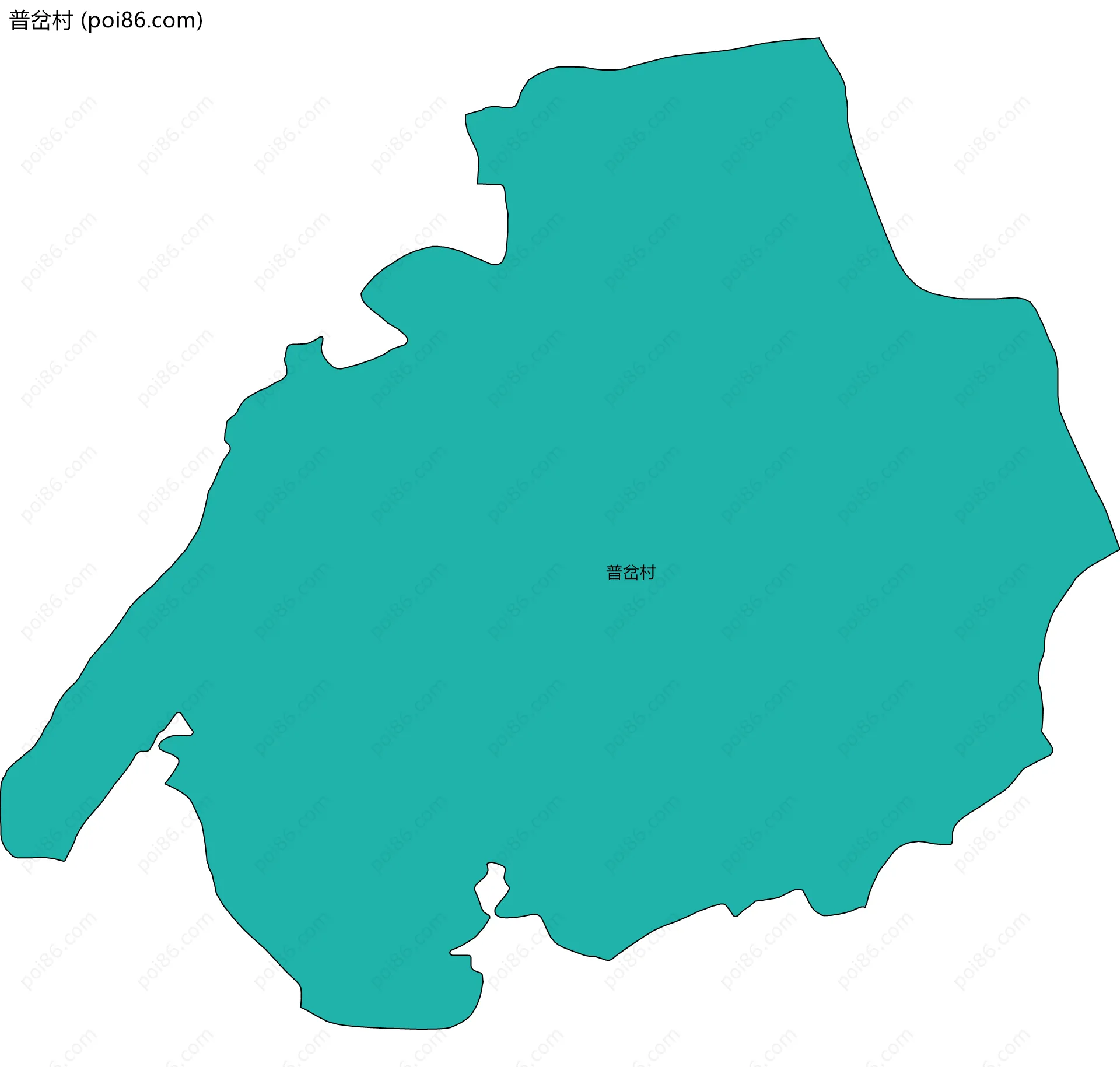 普岔村边界地图