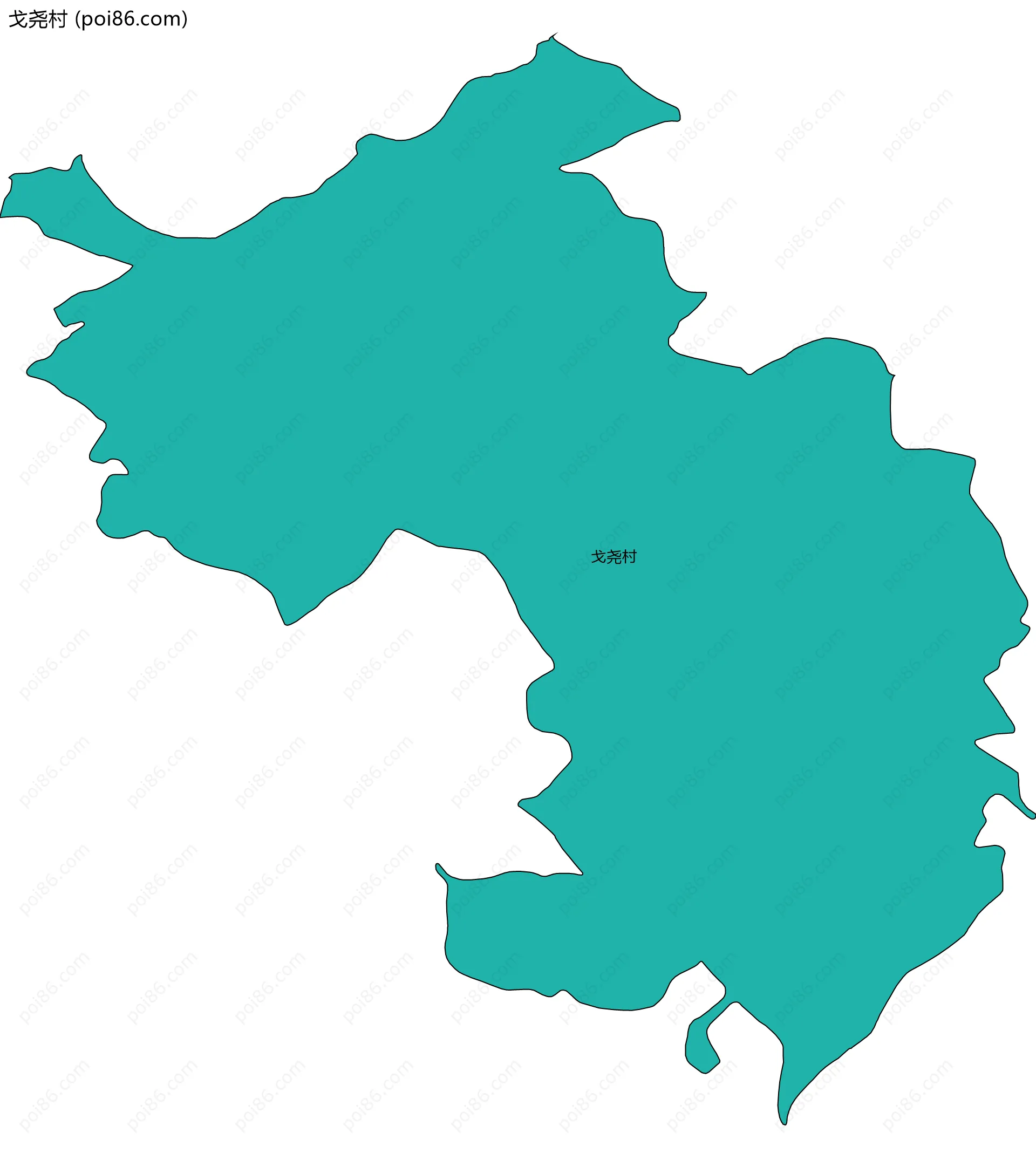 戈尧村边界地图