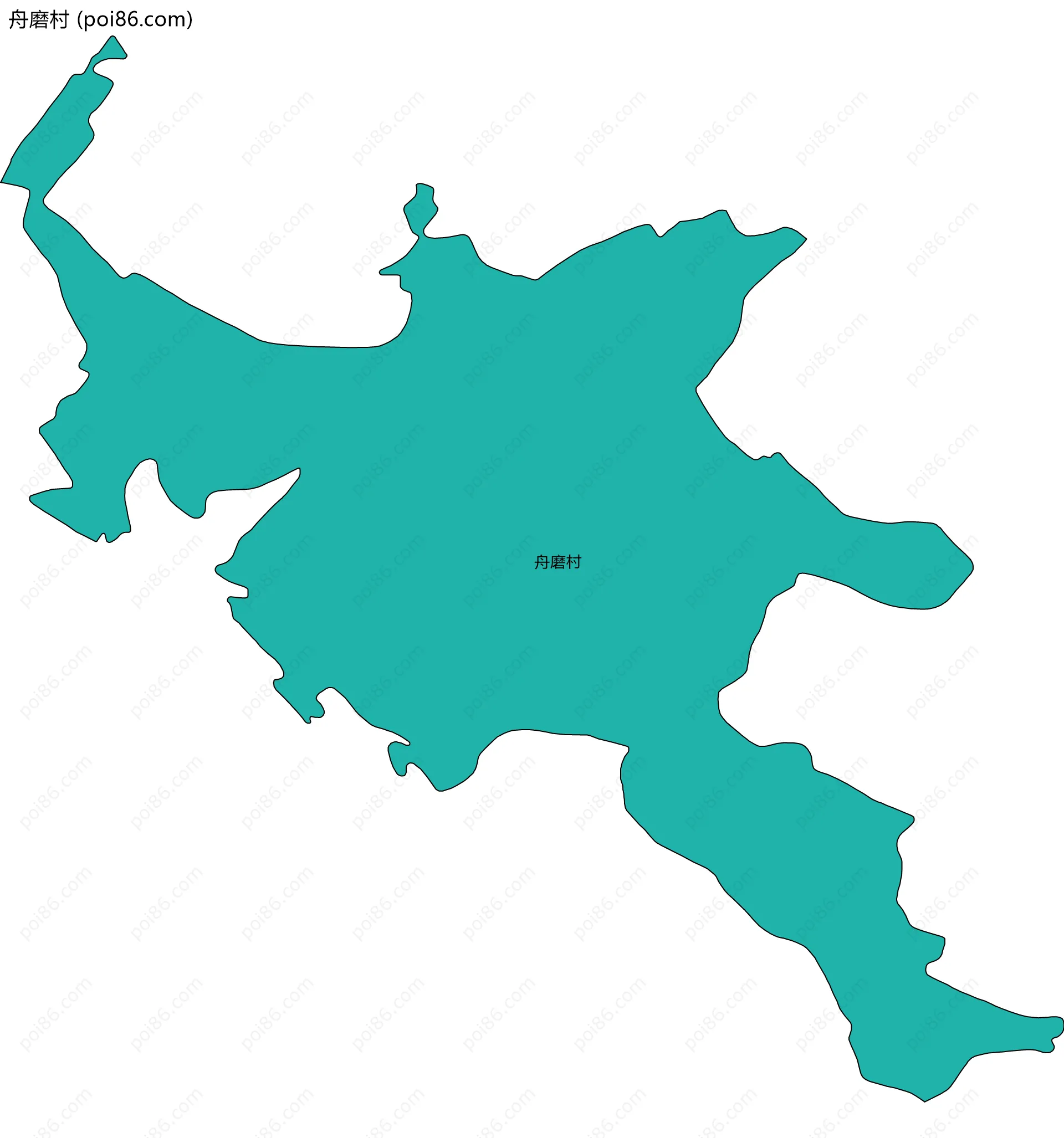 舟磨村边界地图