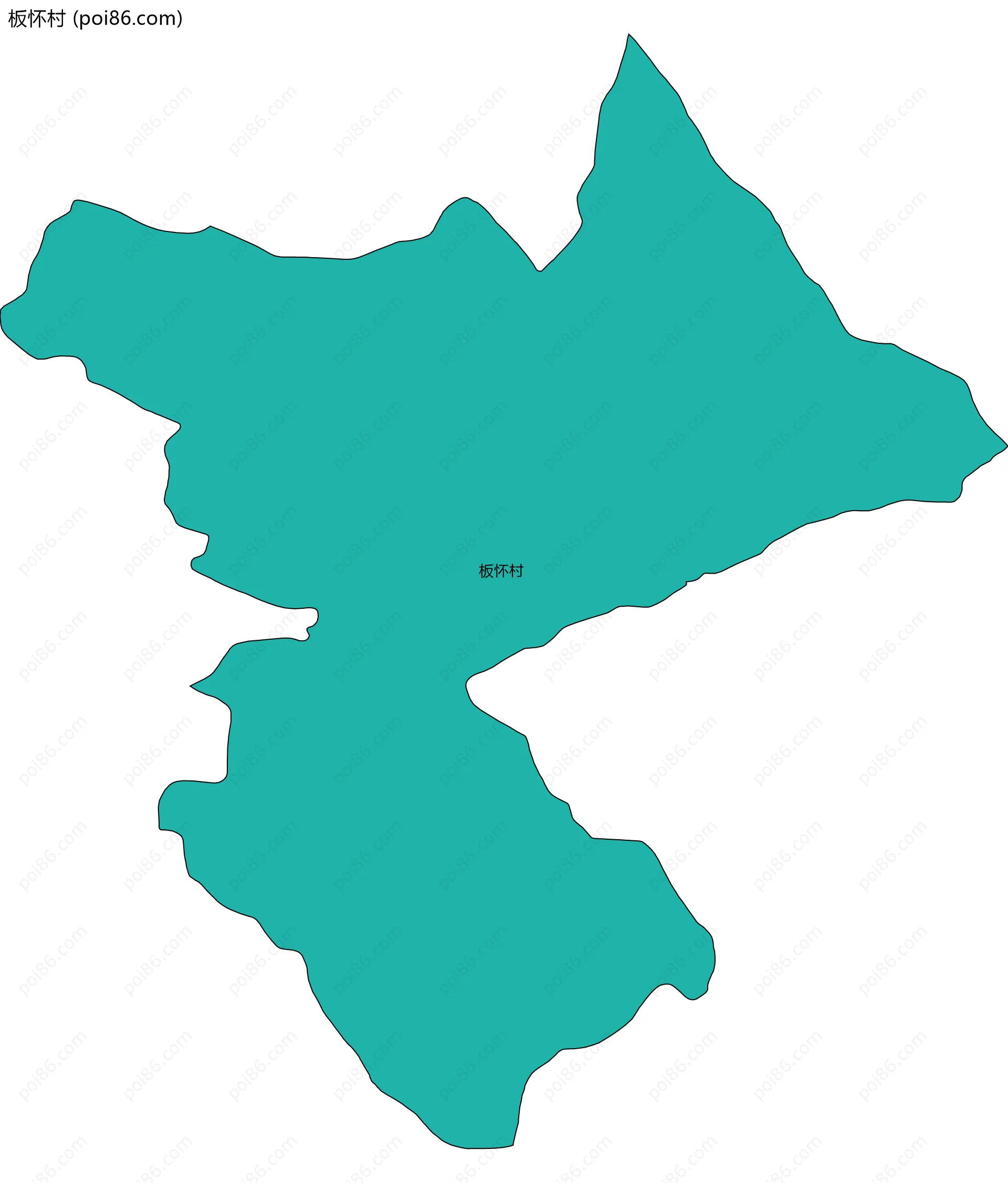 板怀村边界地图