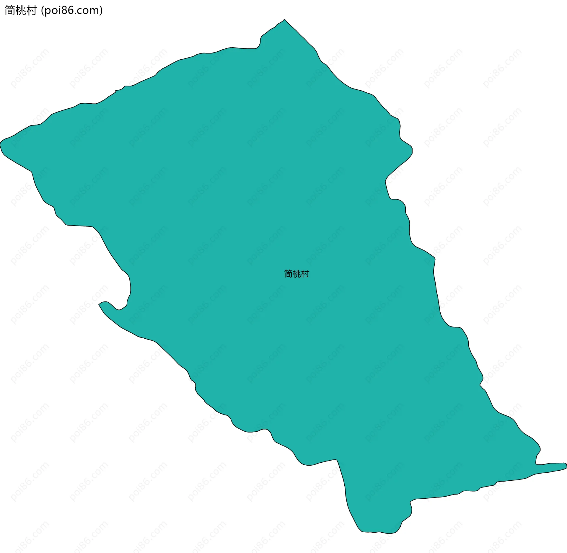 简桃村边界地图