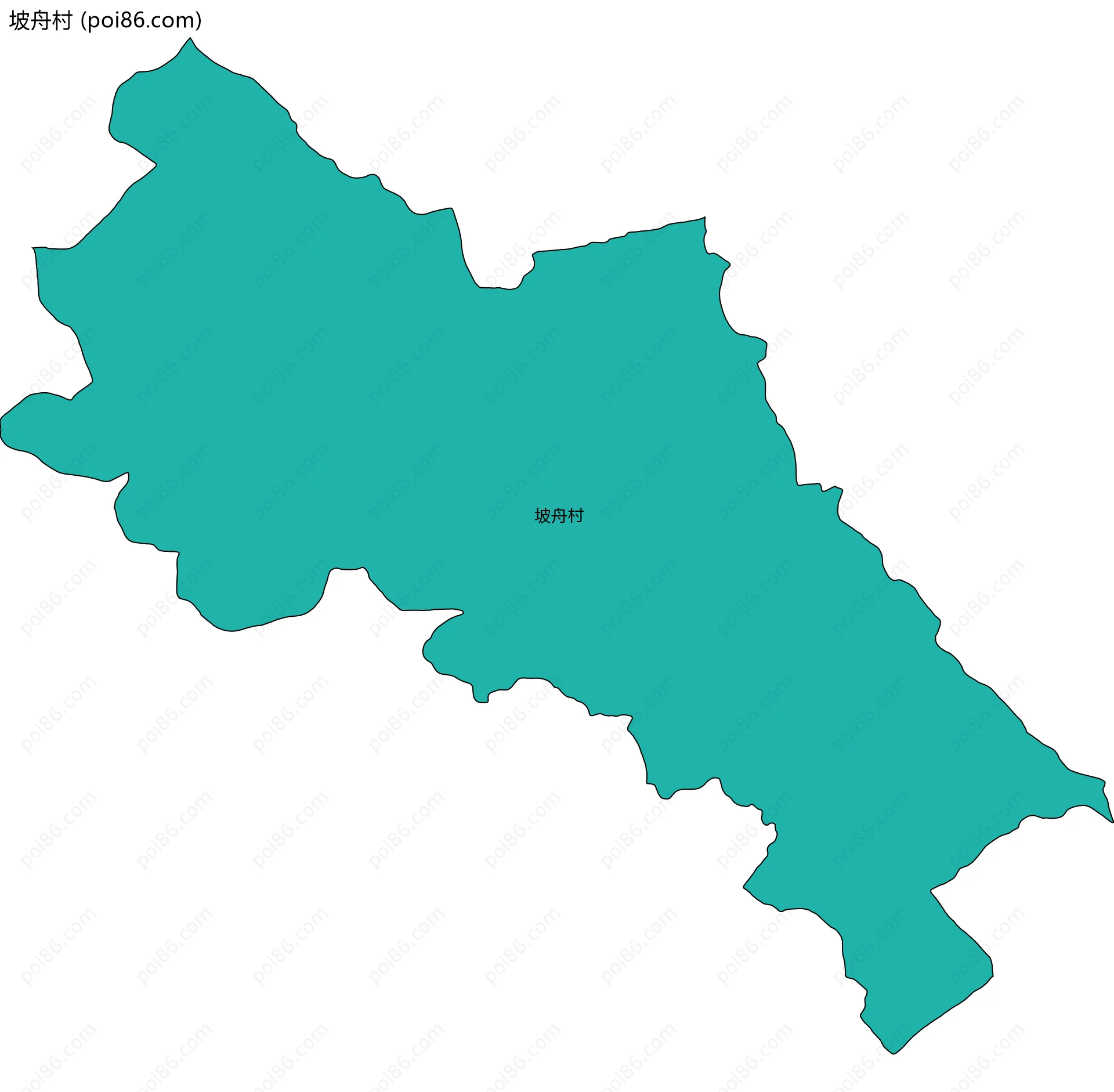 坡舟村边界地图