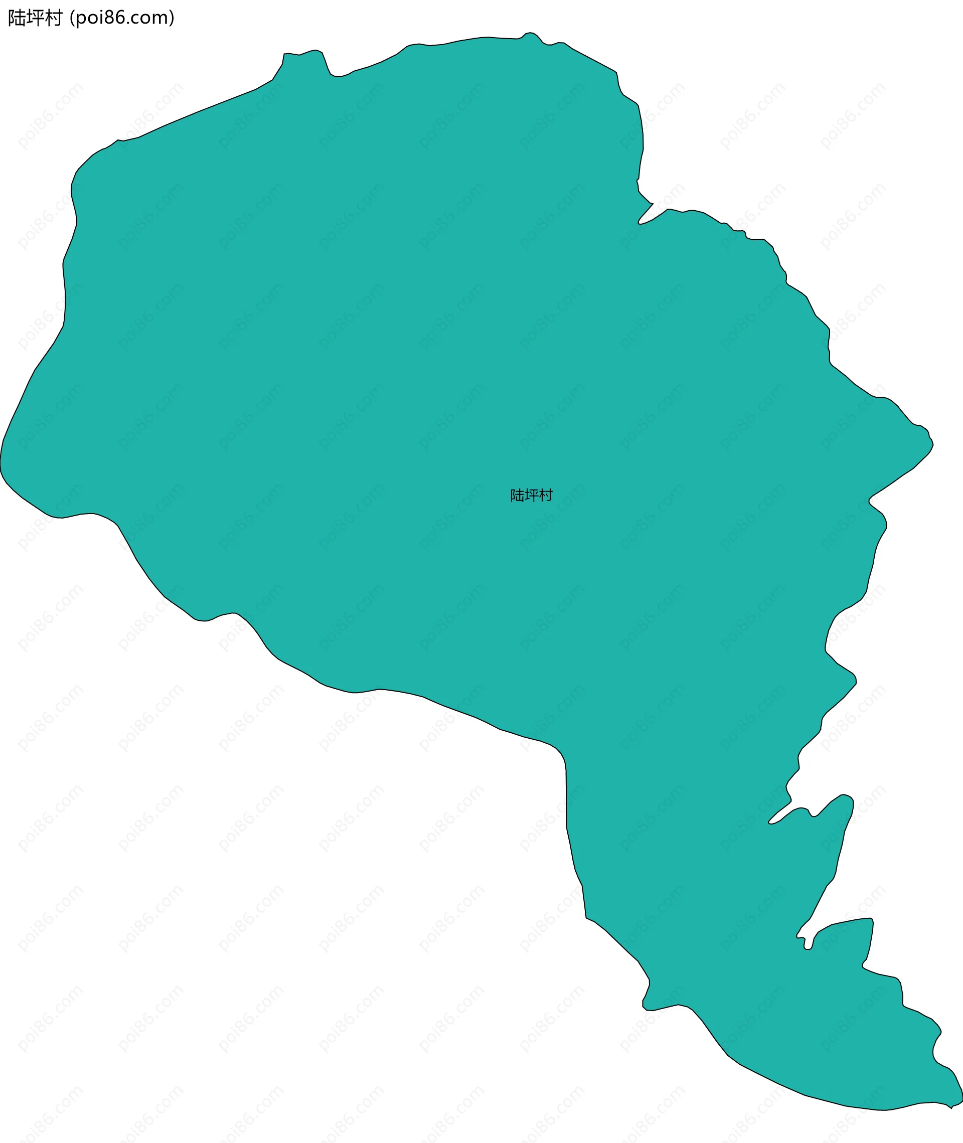 陆坪村边界地图