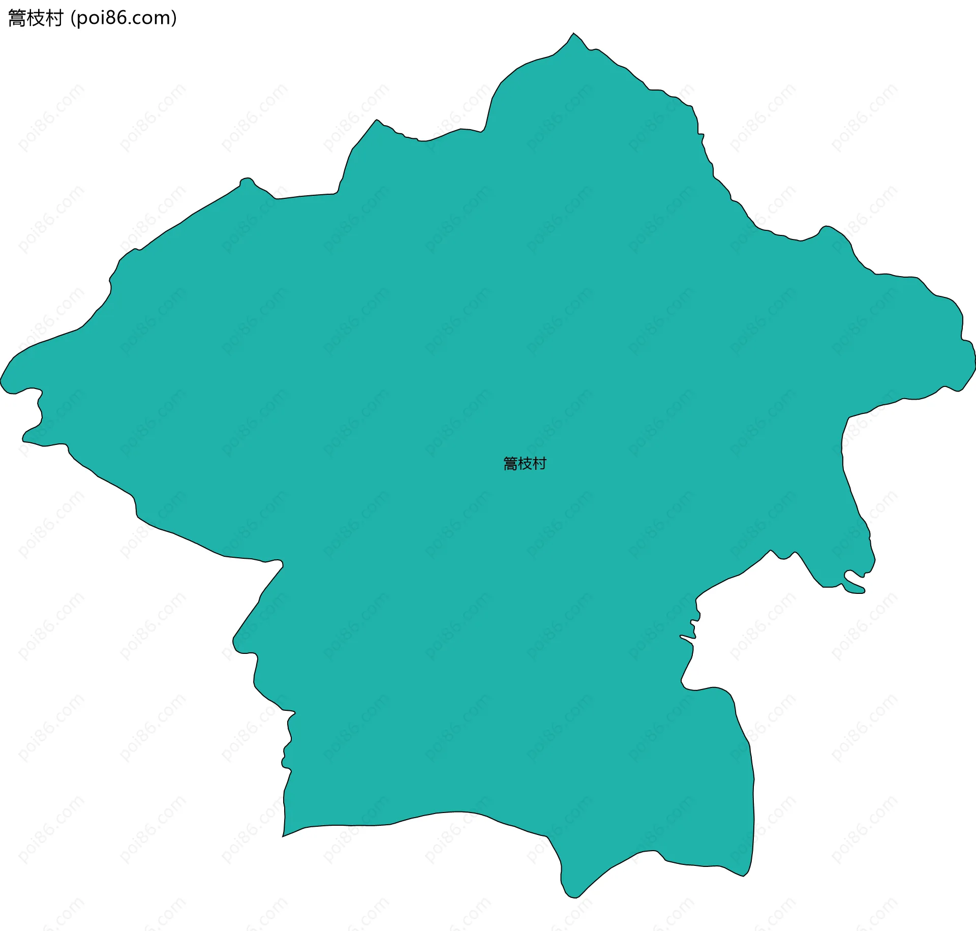 篙枝村边界地图