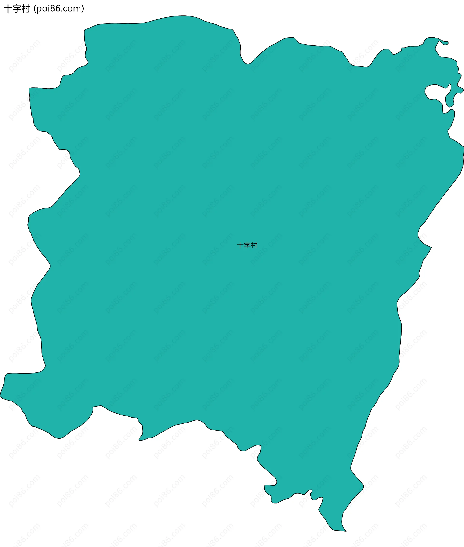 十字村边界地图