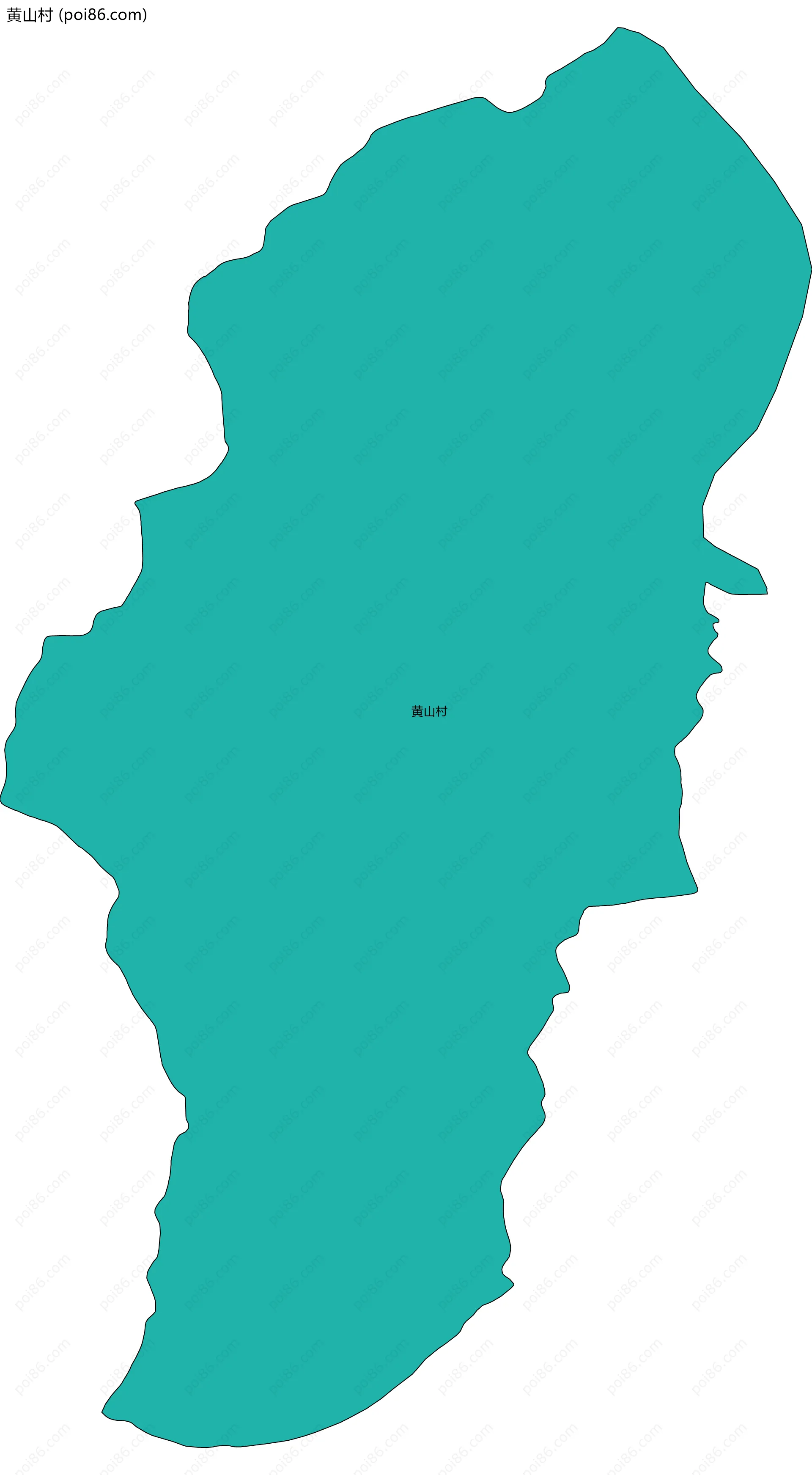 黄山村边界地图