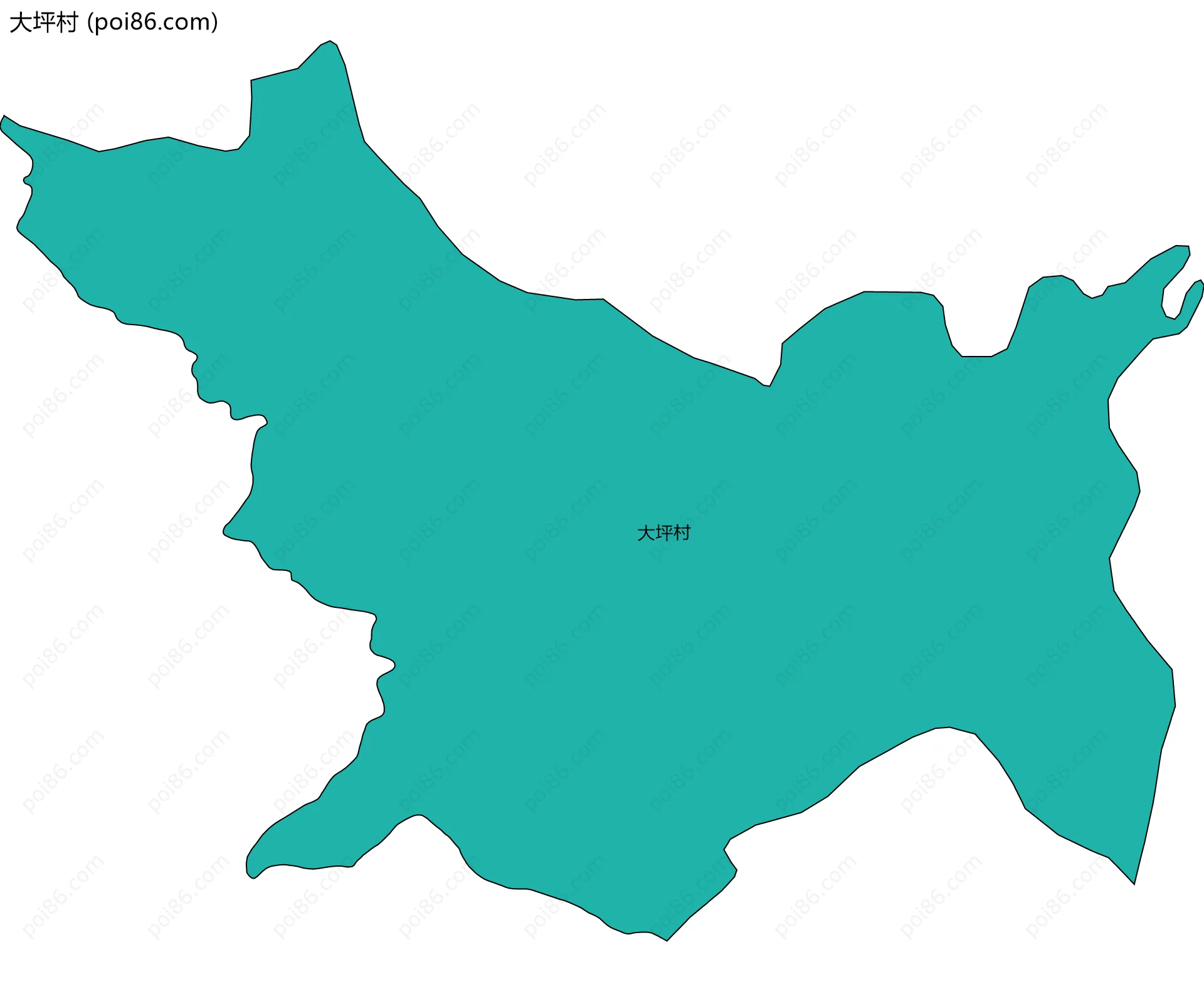 大坪村边界地图