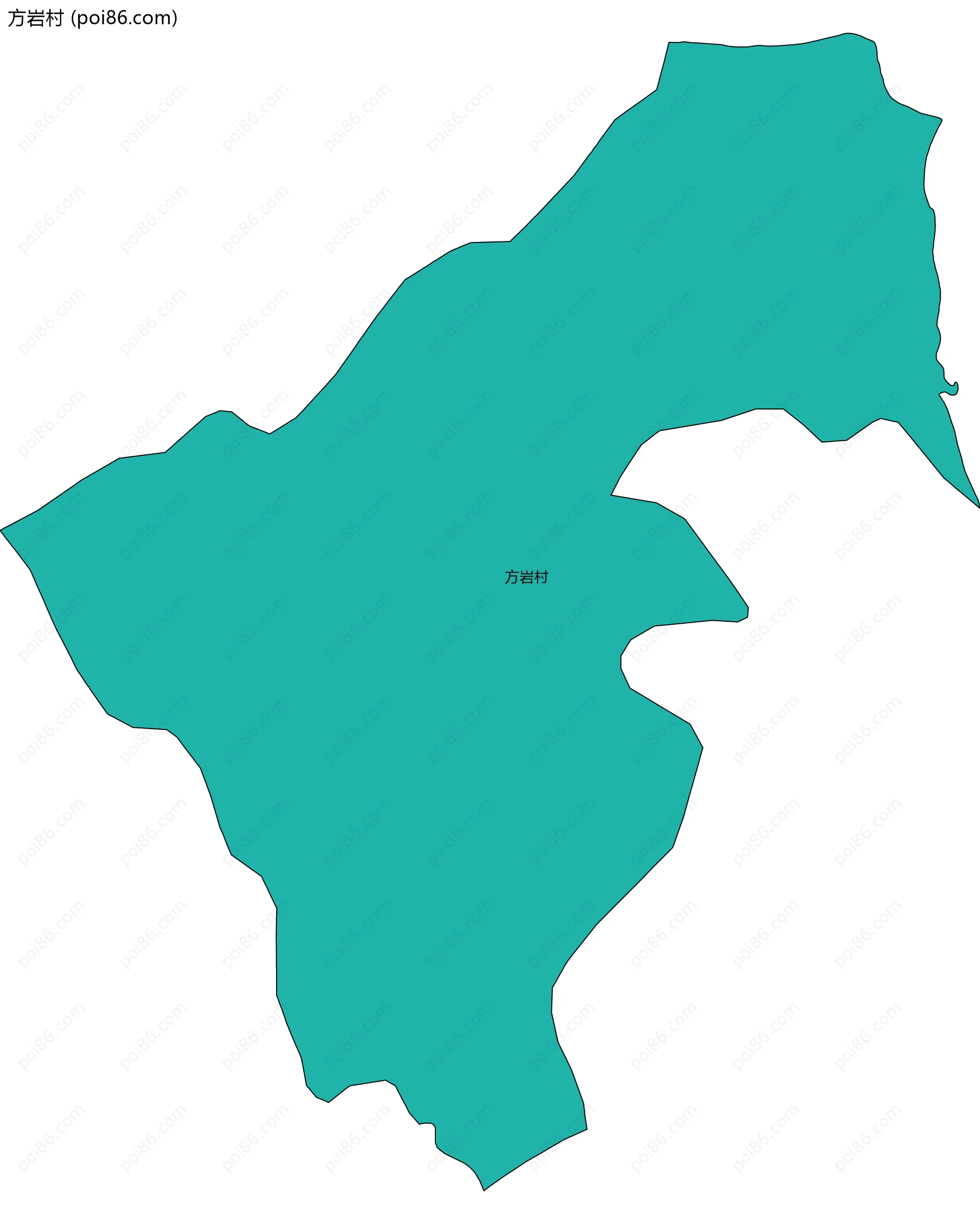 方岩村边界地图