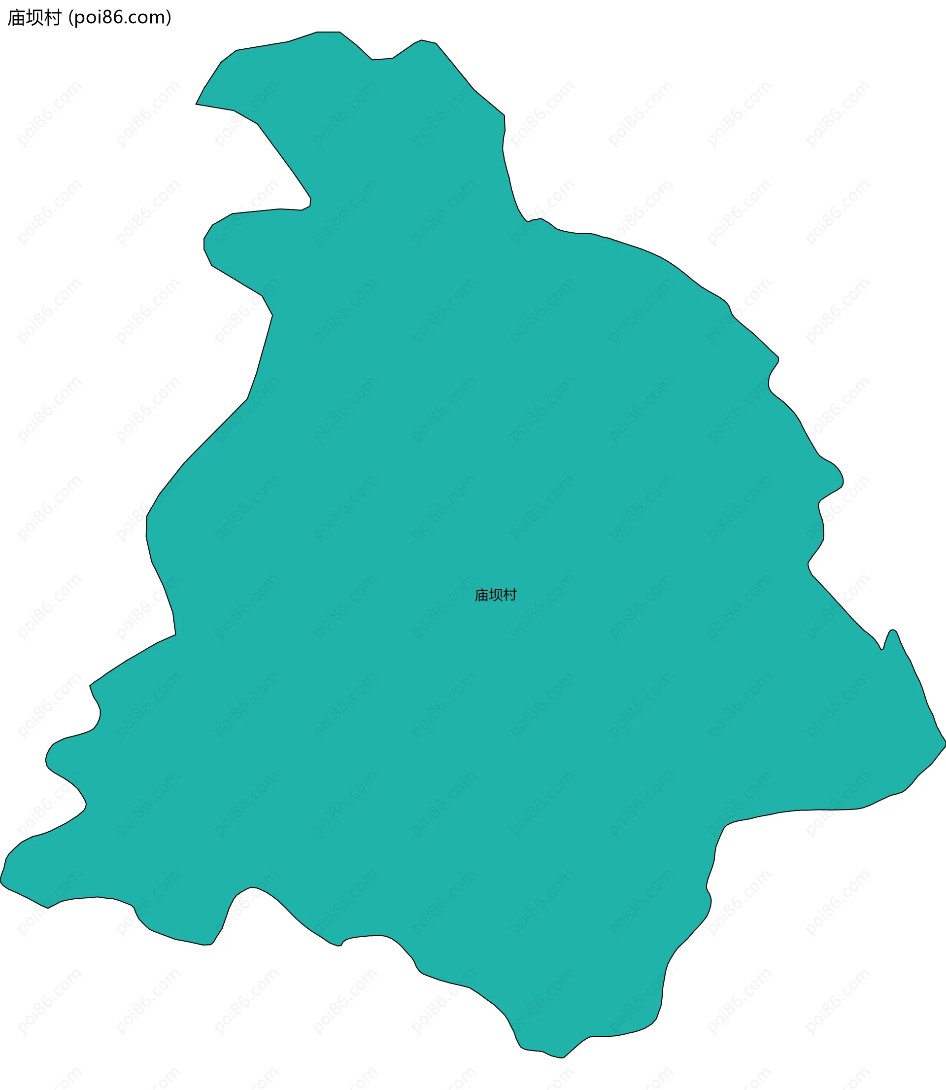 庙坝村边界地图