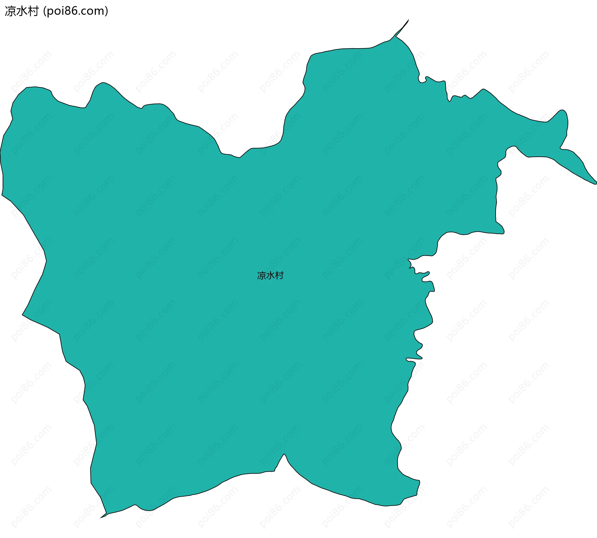 凉水村边界地图
