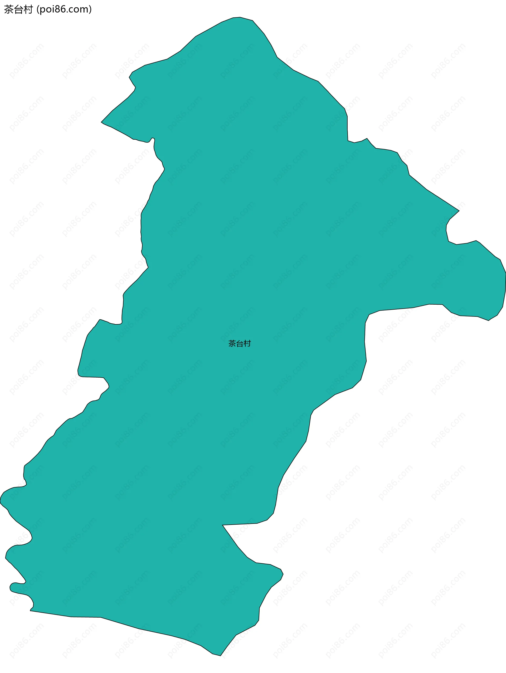 茶台村边界地图