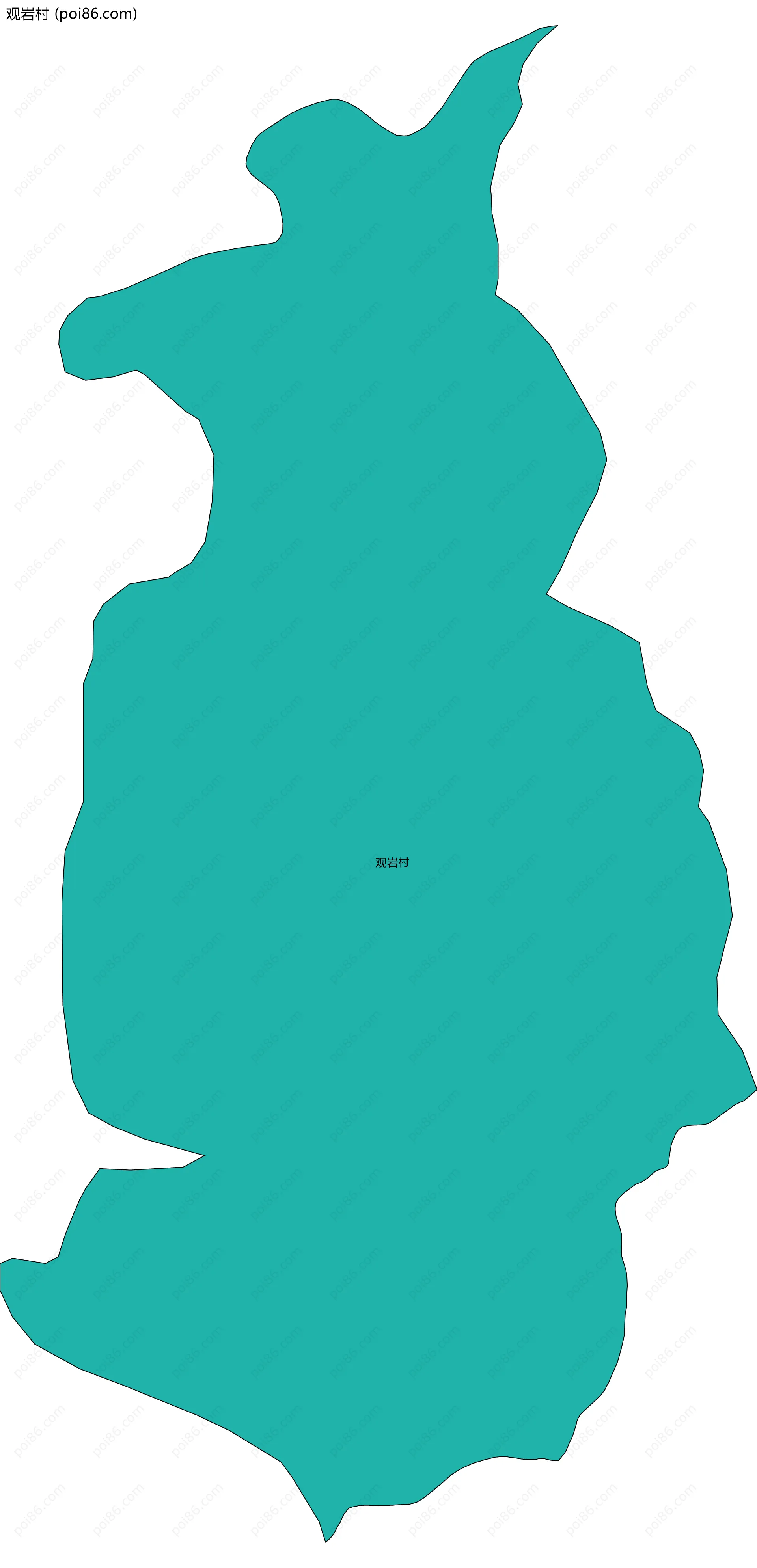 观岩村边界地图